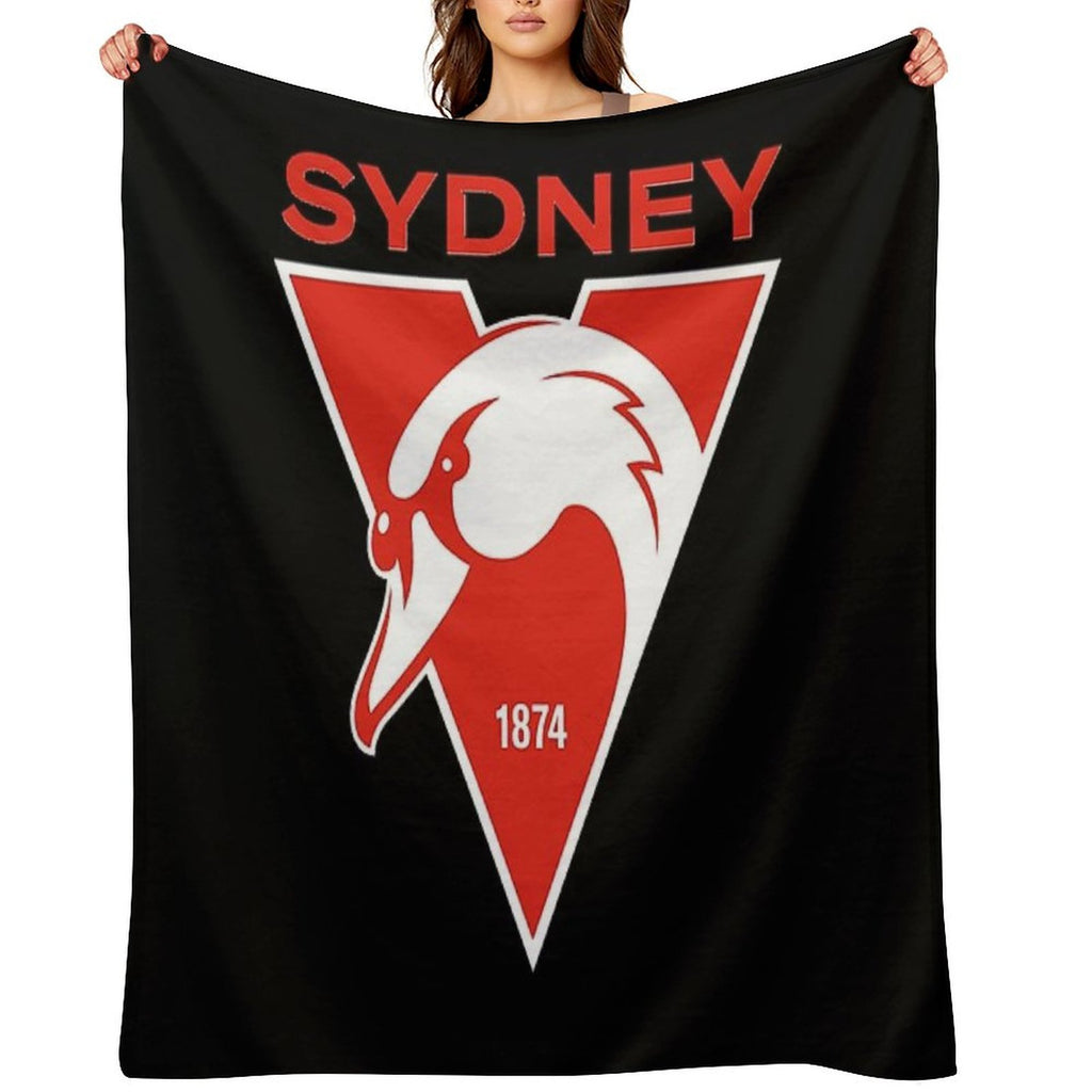 Sydney The Bloods Swans Haughty Swannies-Logo Wrinkle-free Throw Blanket