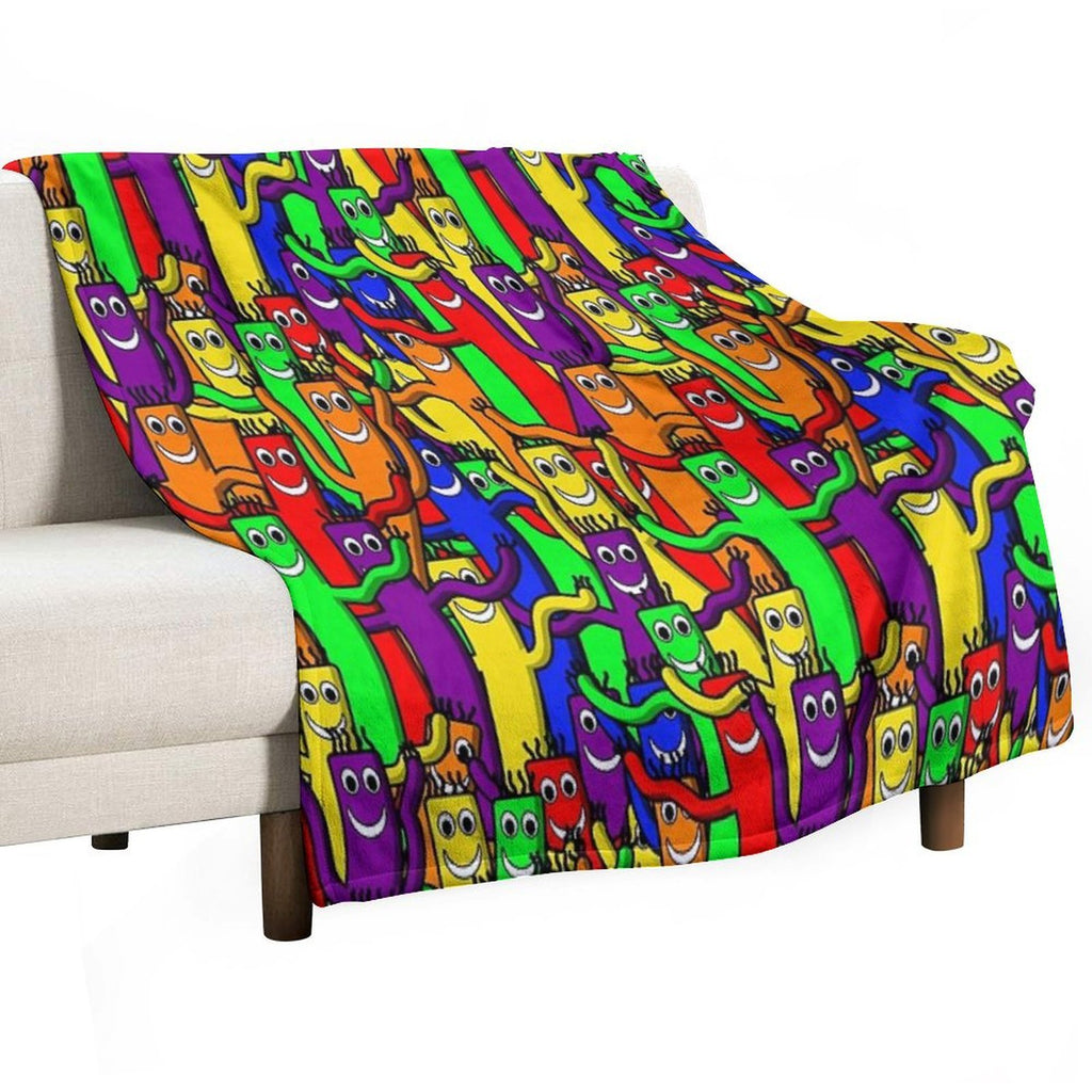 Wacky Inflatable Arm Flailing Tube Man Eco-conscious Throw Blanket