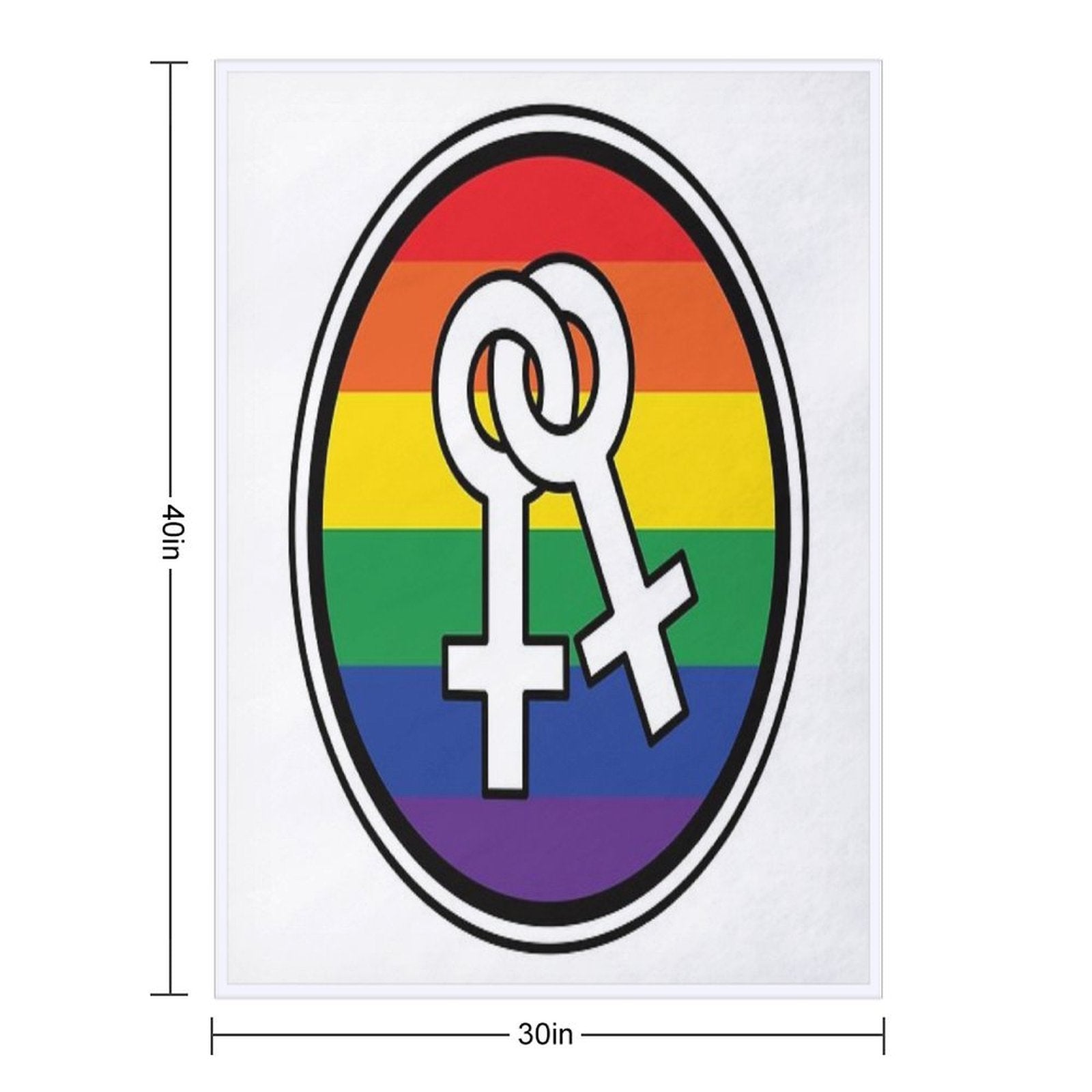Female Symbols Rainbow Quick-dry Throw Blanket