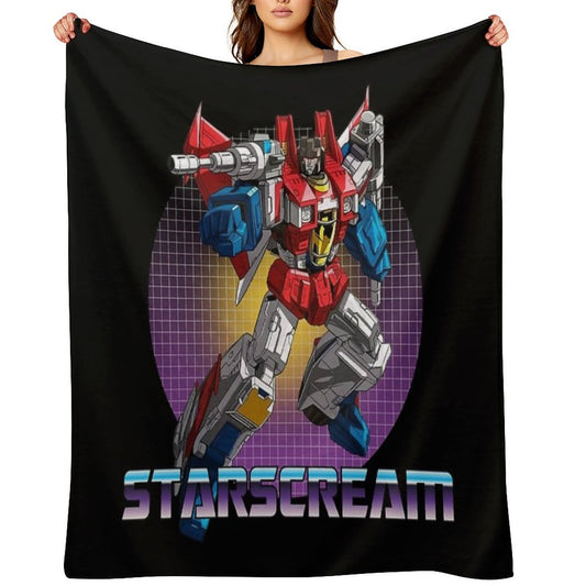 ⭐Starscream Decepticon Transformer G1 V2⭐ Eco-conscious Throw Blanket