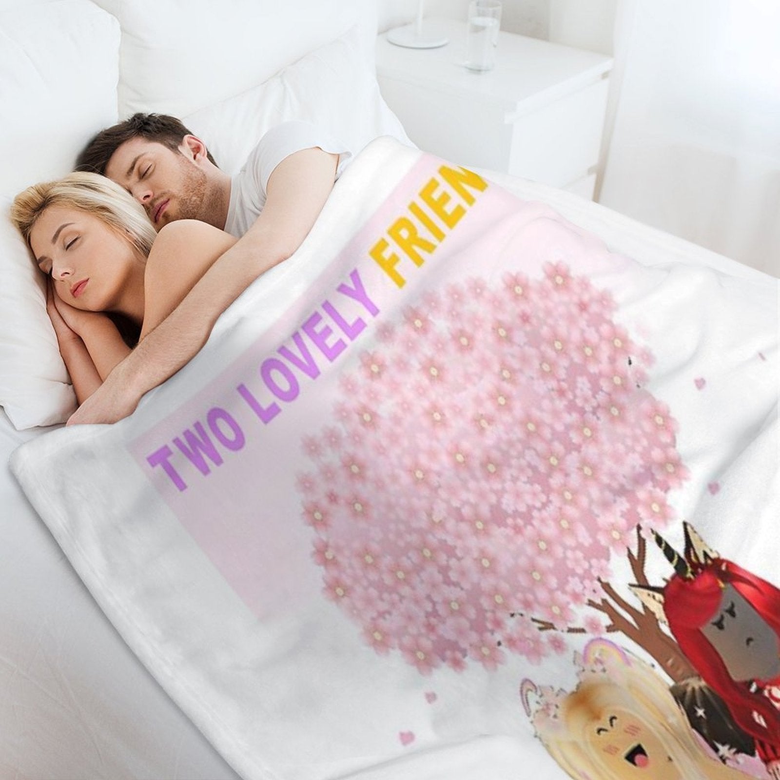 Two Best Friends IamSanna And Moody Wrinkle-free Throw Blanket