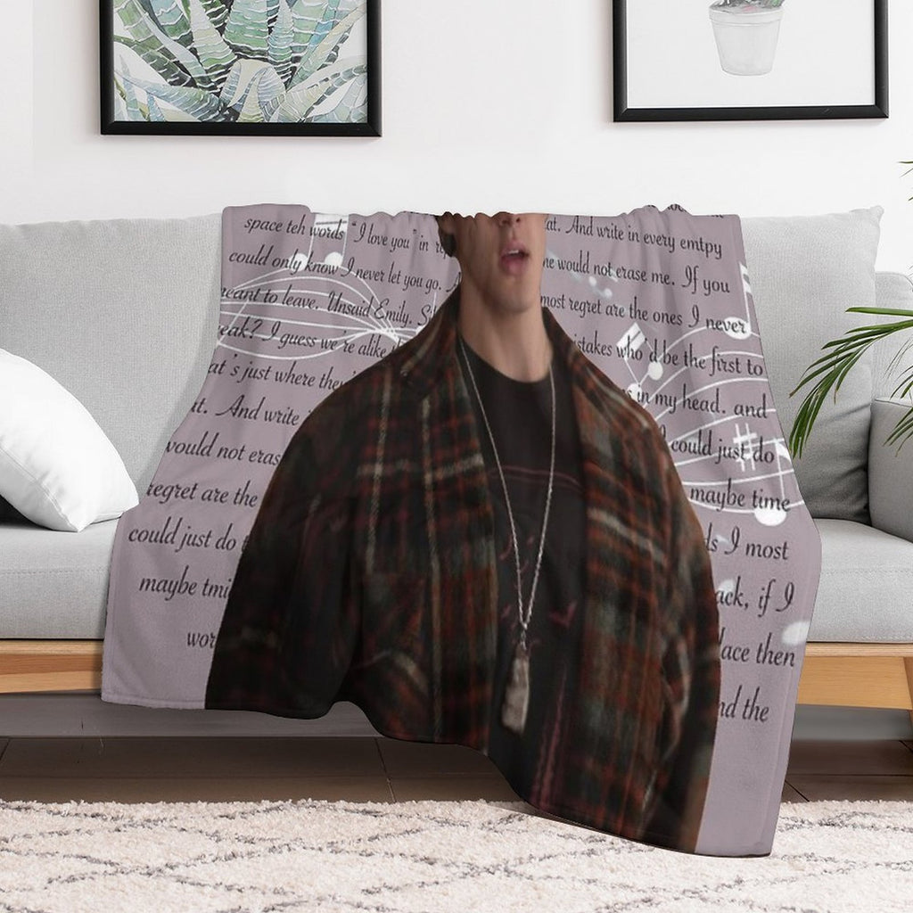Unsaid Emily Lyrics Premium Throw Blanket