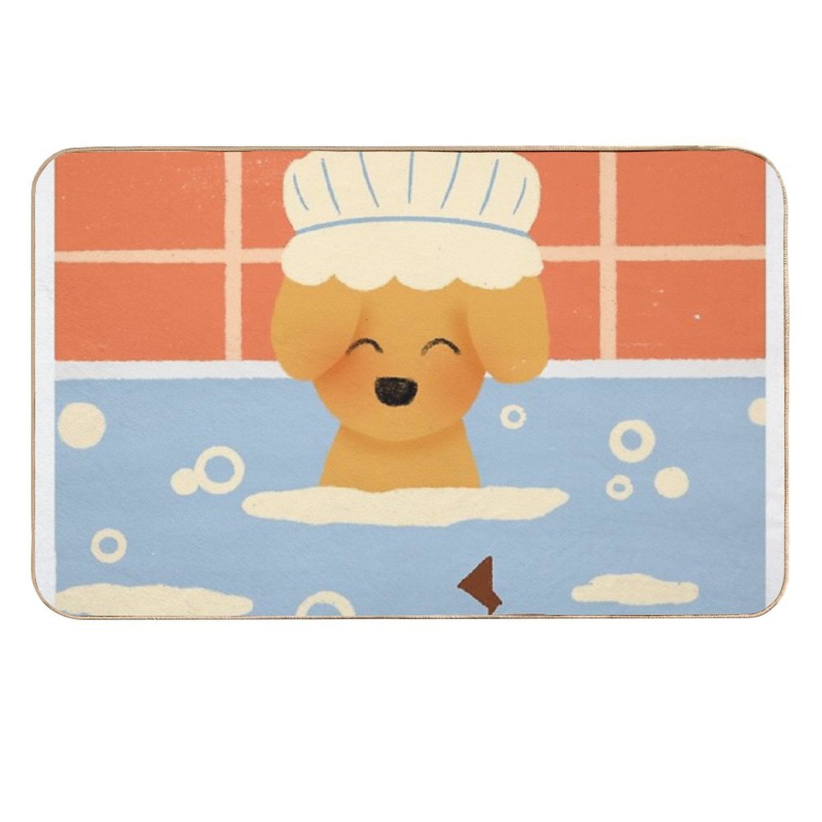 Puppy Bathtime Fun  Absorbent Bath Mat
