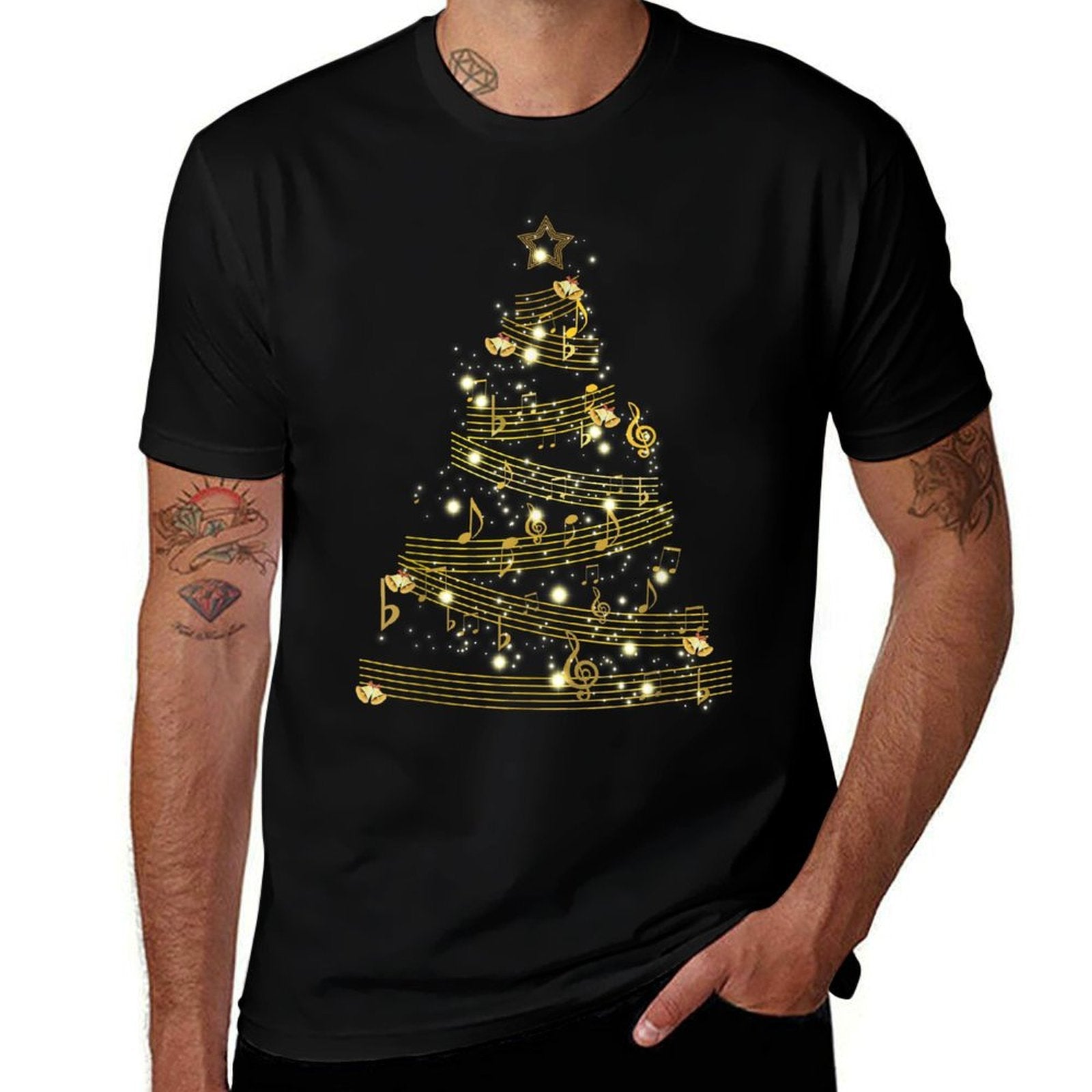 Handbell Christmas Tree! Hand Bell Choir Ringers Holiday  Cotton T-Shirt