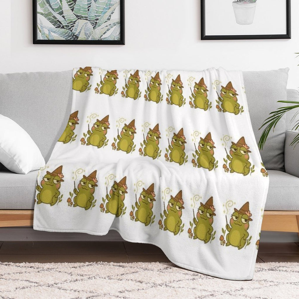 Twigs Frog Compact Throw Blanket