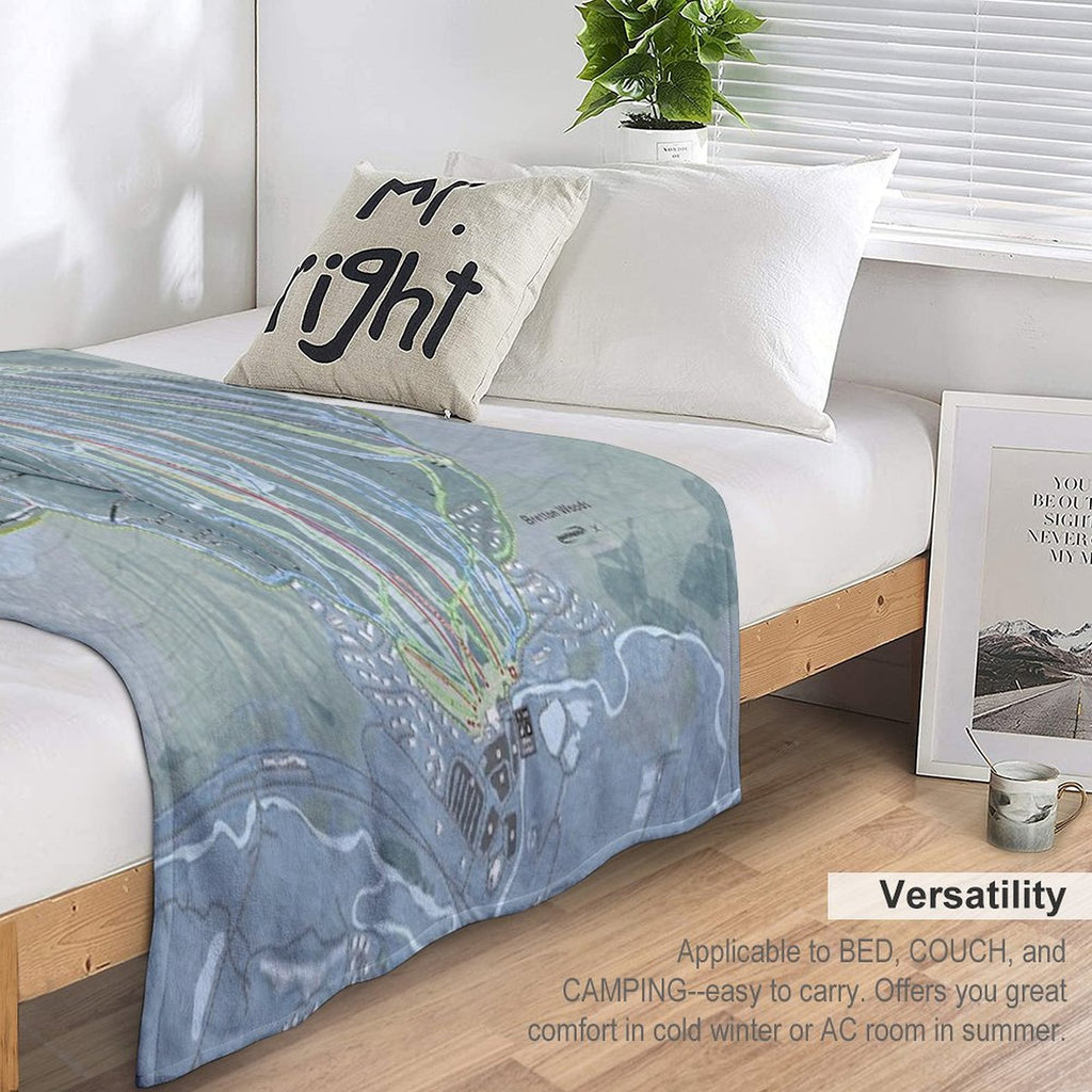 Bretton Woods Resort Trail Map Anti-pilling Throw Blanket