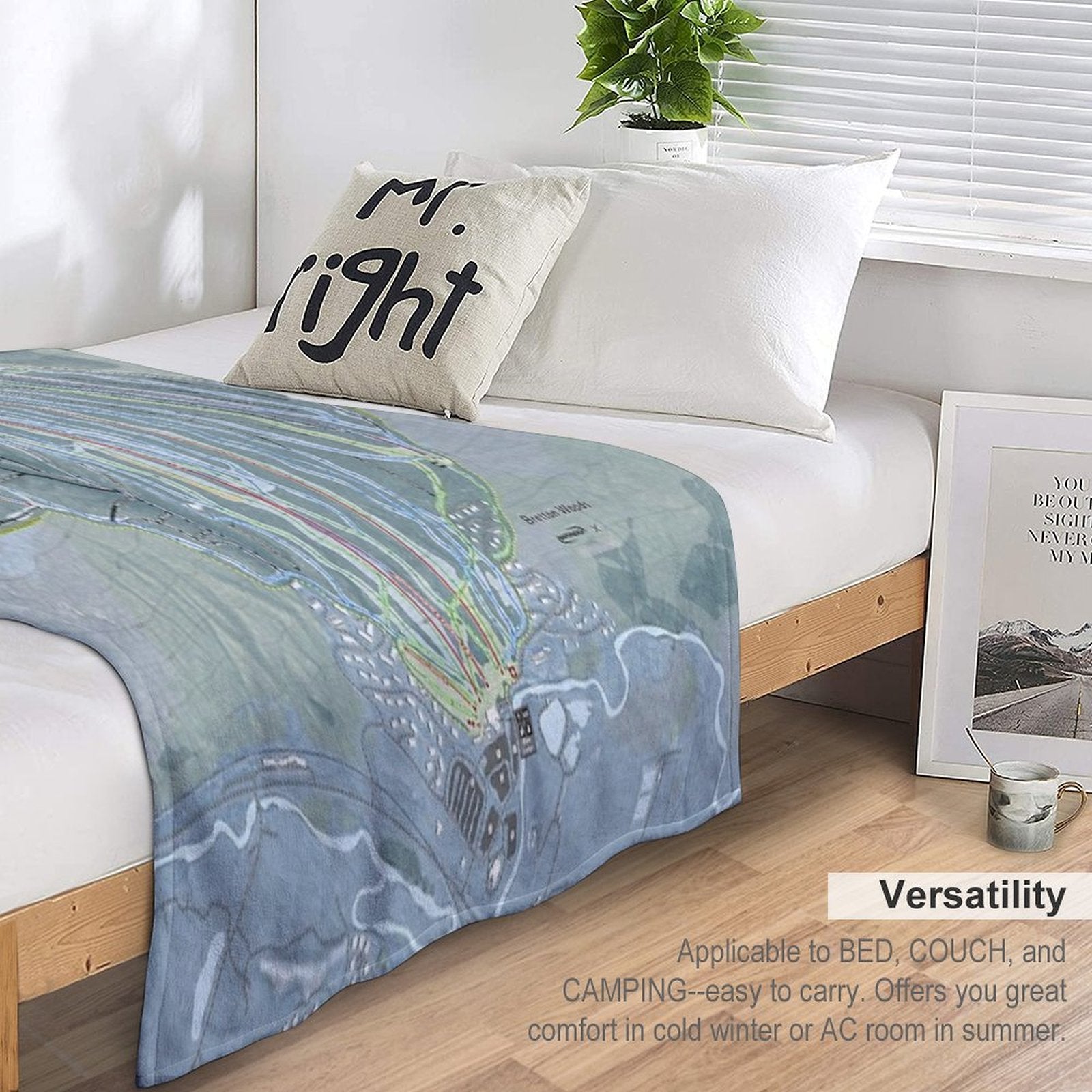 Bretton Woods Resort Trail Map Anti-pilling Throw Blanket