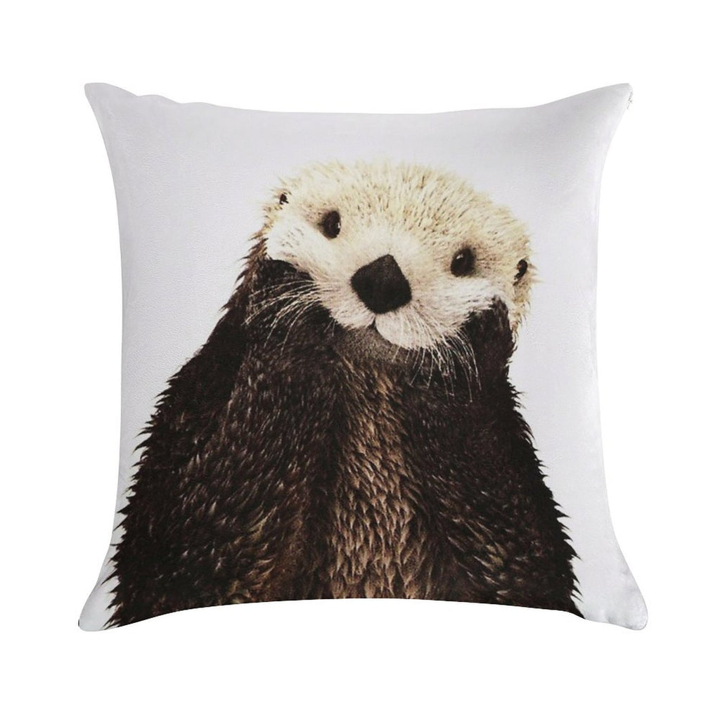 Otters Gonna Ott Soft Short Plush Fabric Throw Pillow