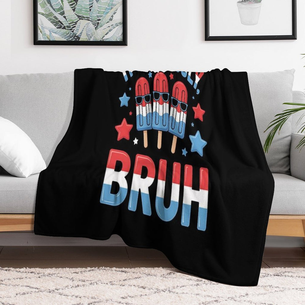 Bruh 4th Of July Popsicle All-season Throw Blanket