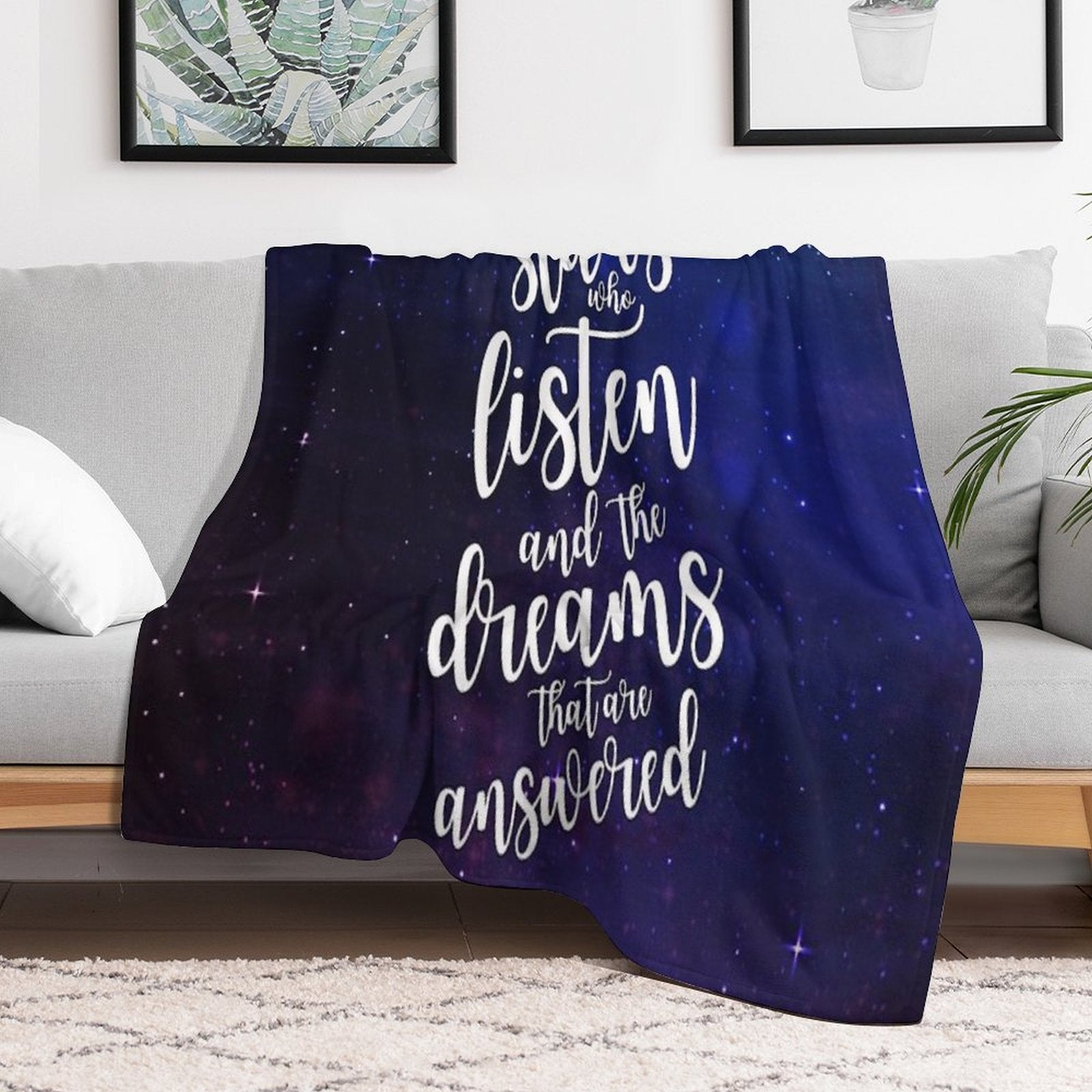 To The Stars Who Listen And The Dreams That Are Answered Anti-pilling Throw Blanket