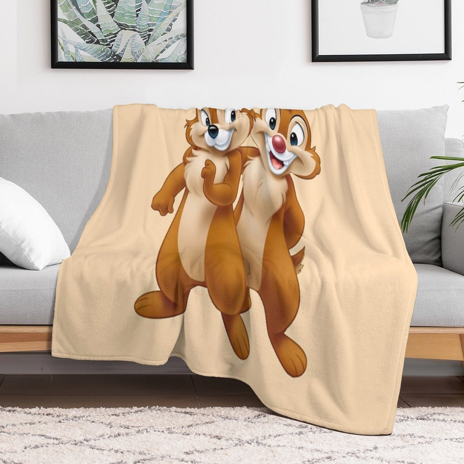 Squirrel, Chip, And Dale Chipmunks Gift-ready Throw Blanket