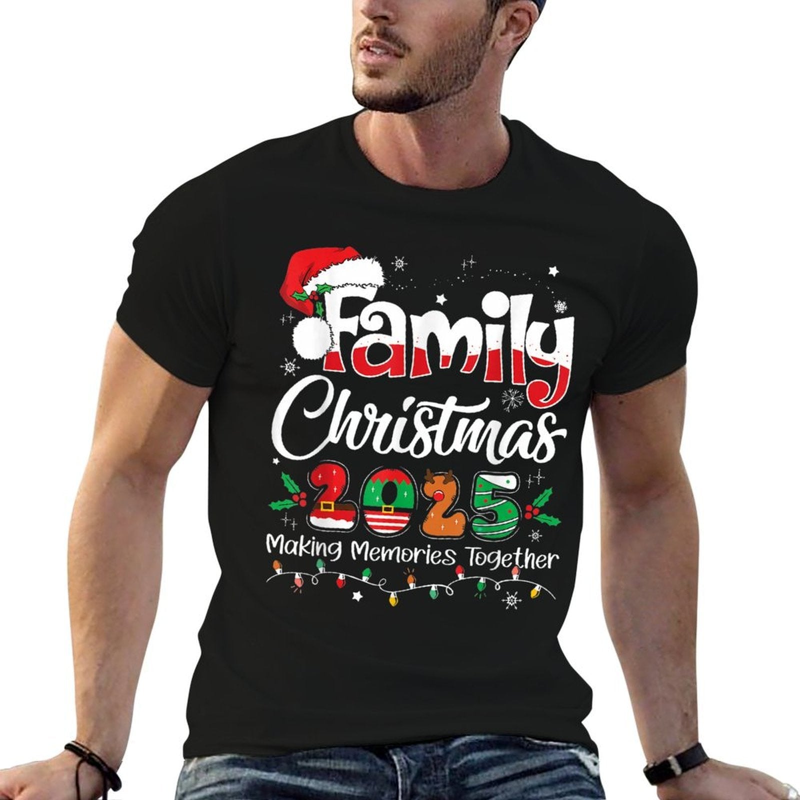 Family Christmas 2025 Matching Family Christmas Xmas  Tagless Design T-Shirt