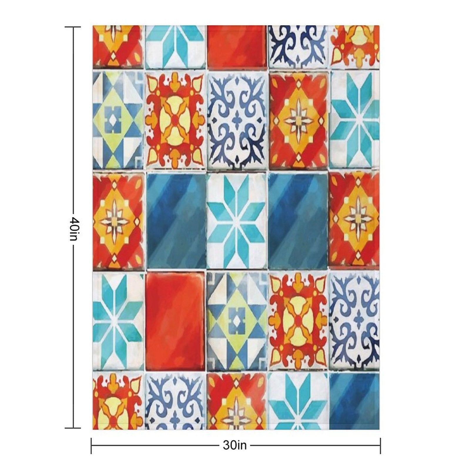 Colorful Azulejos Tiles from Azul Board Game Premium Throw Blanket