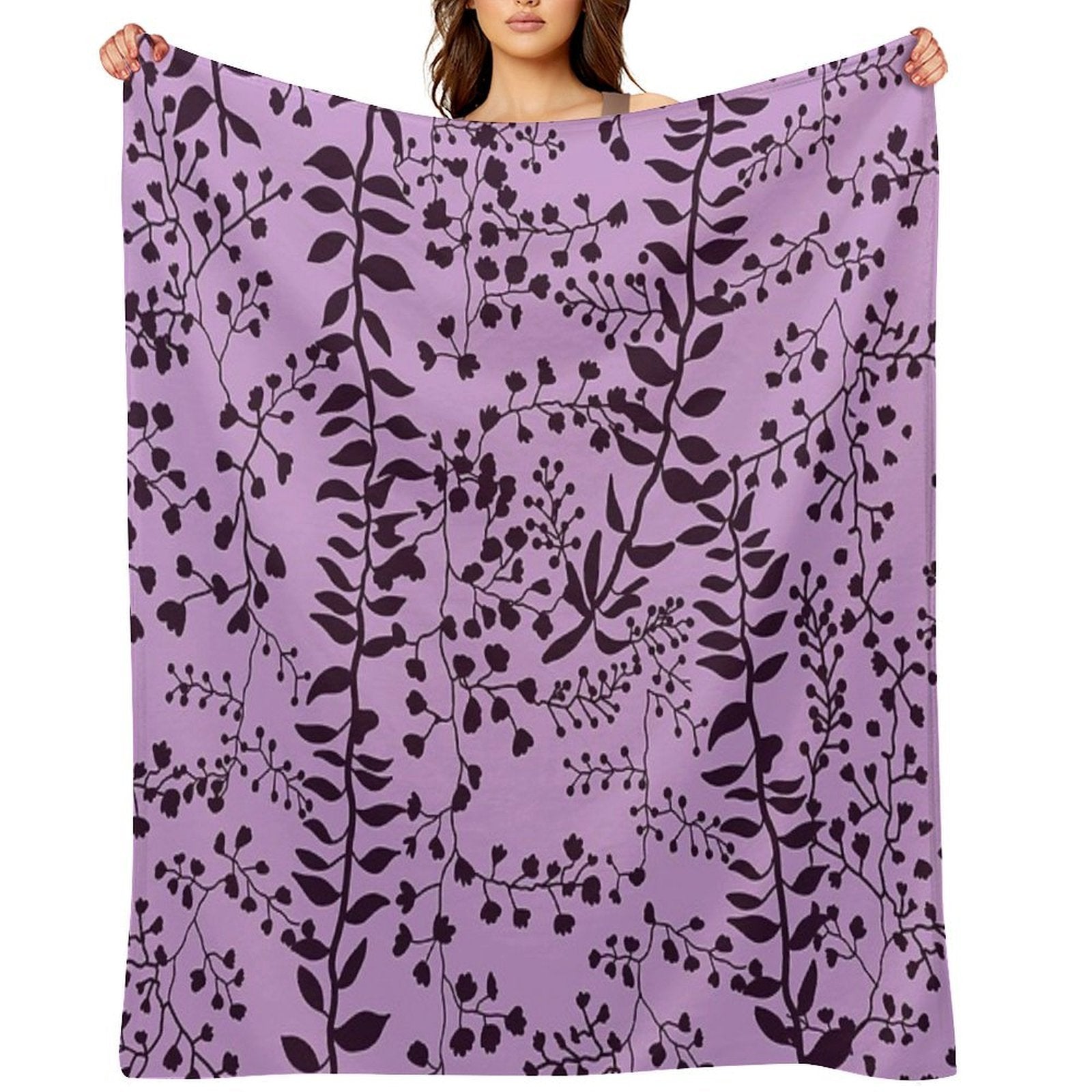Bella Swan Lavender Freesia Sustainable Throw Blanket