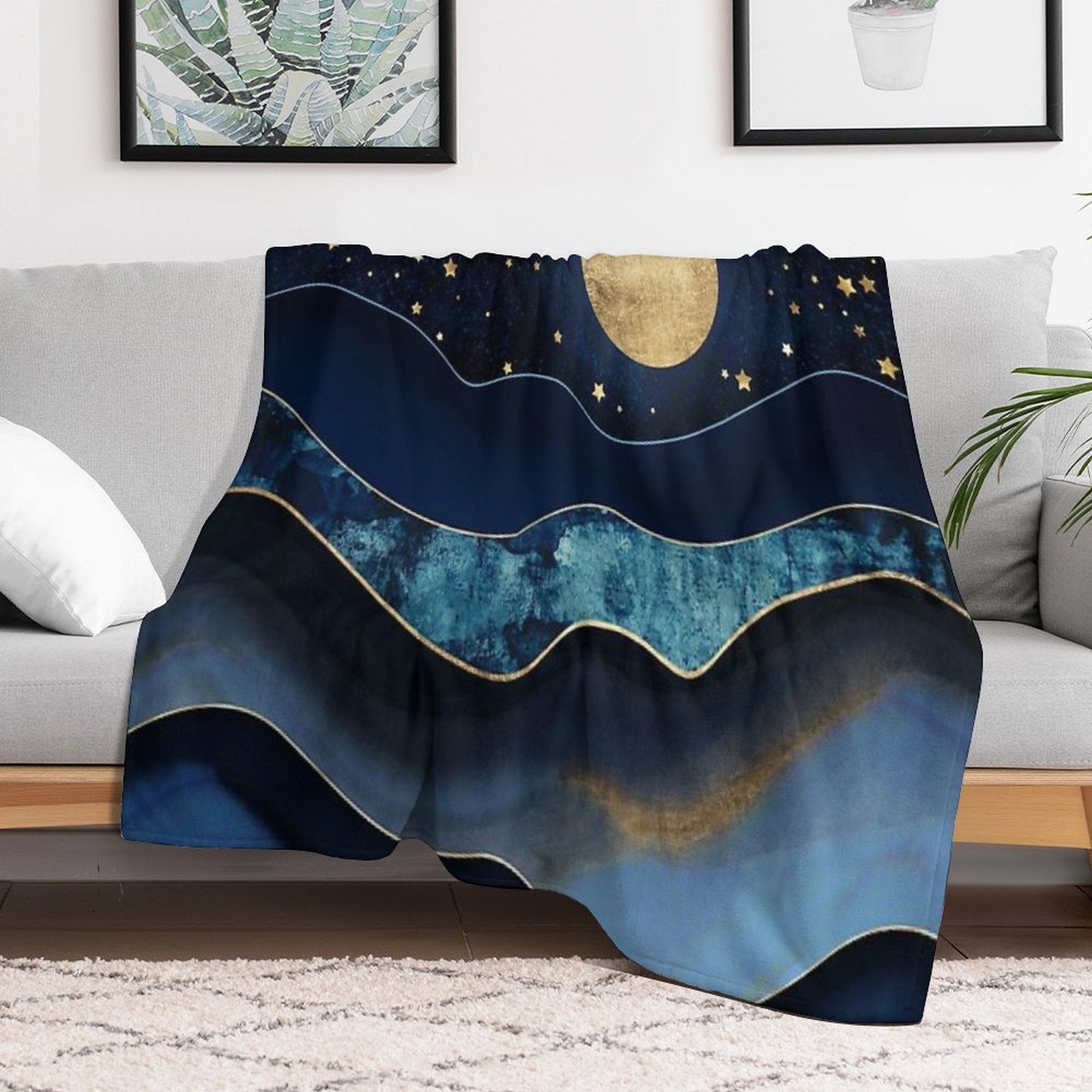 Golden Moon Eco-conscious Throw Blanket