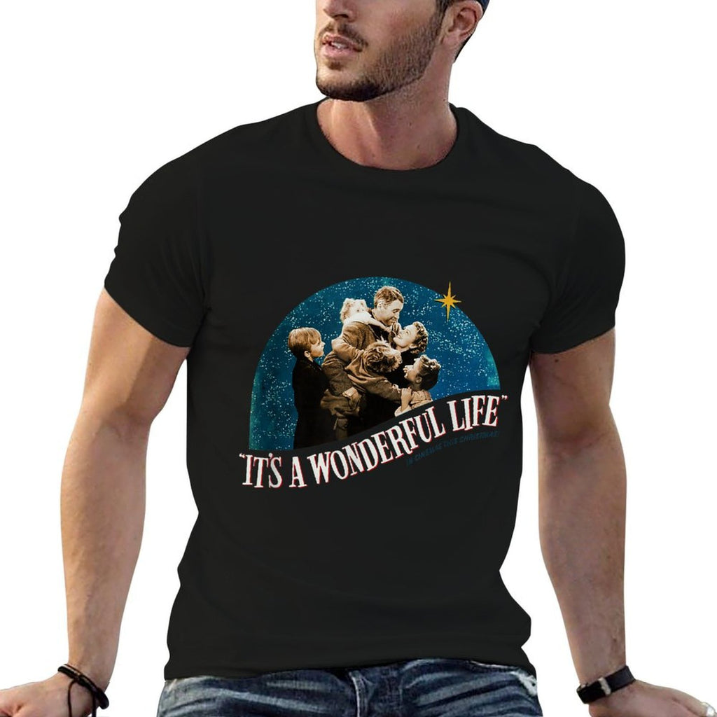 Vintage Christmas Classic Its A Wonderful Life  Cotton T-Shirt