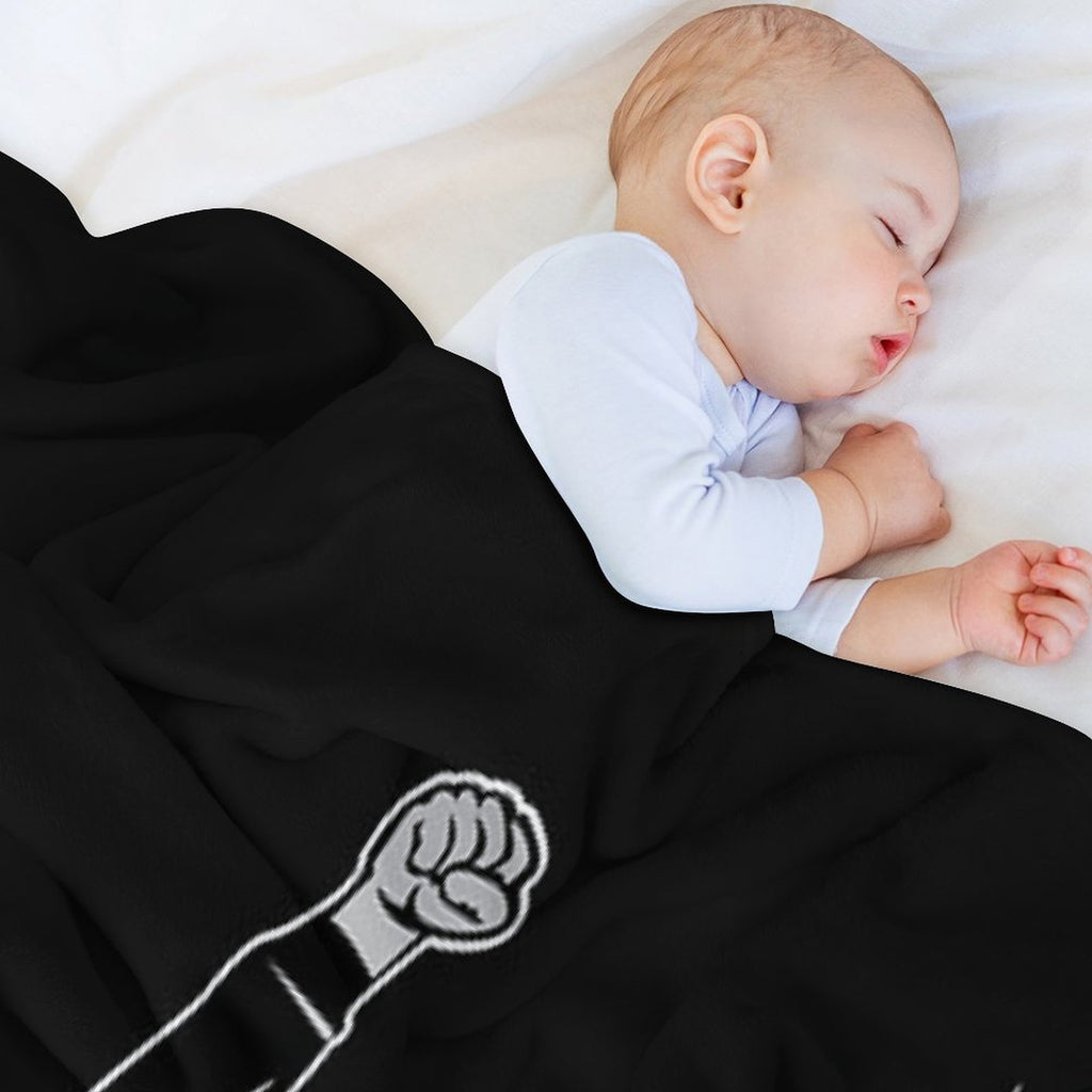 Burgundy White Dynamo Plush Throw Blanket