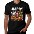 Retro Halloween Thanksgiving Christmas Happy HalloThanksMas Comfortable T-Shirt