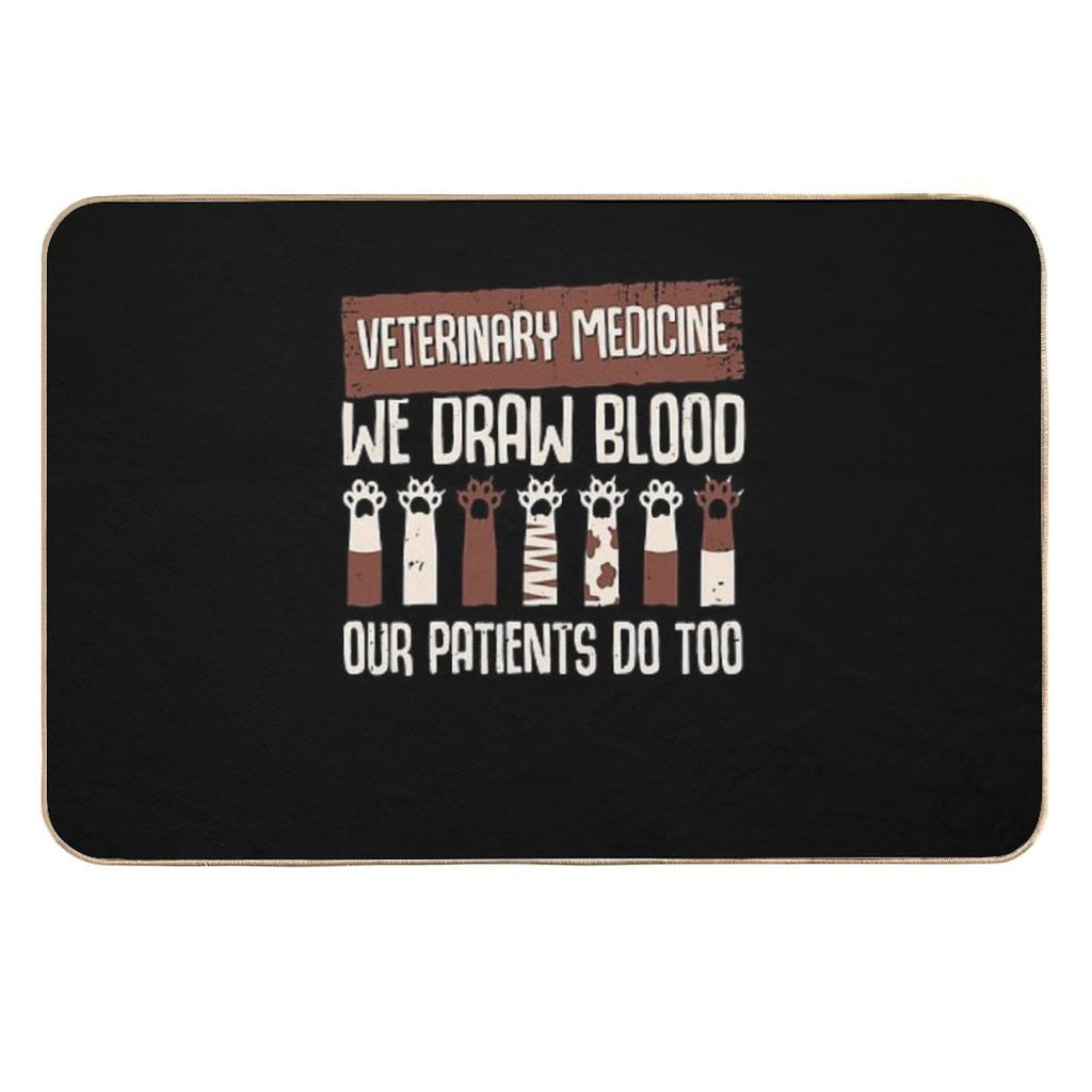 Funny Vet Tech Technician Veterinarian Gift  Dirt-Trapping Bath Mat
