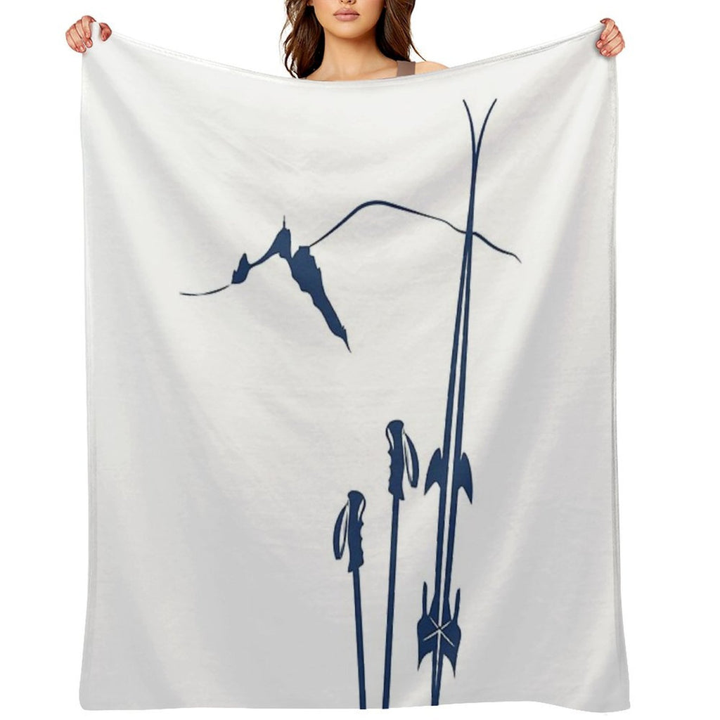 Chamonix Mont Blanc Aiguille Du Midi La Flégère Gradient by Leewarddesign Sustainable Throw Blanket