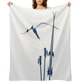 Chamonix Mont Blanc Aiguille Du Midi La Flégère Gradient by Leewarddesign Sustainable Throw Blanket