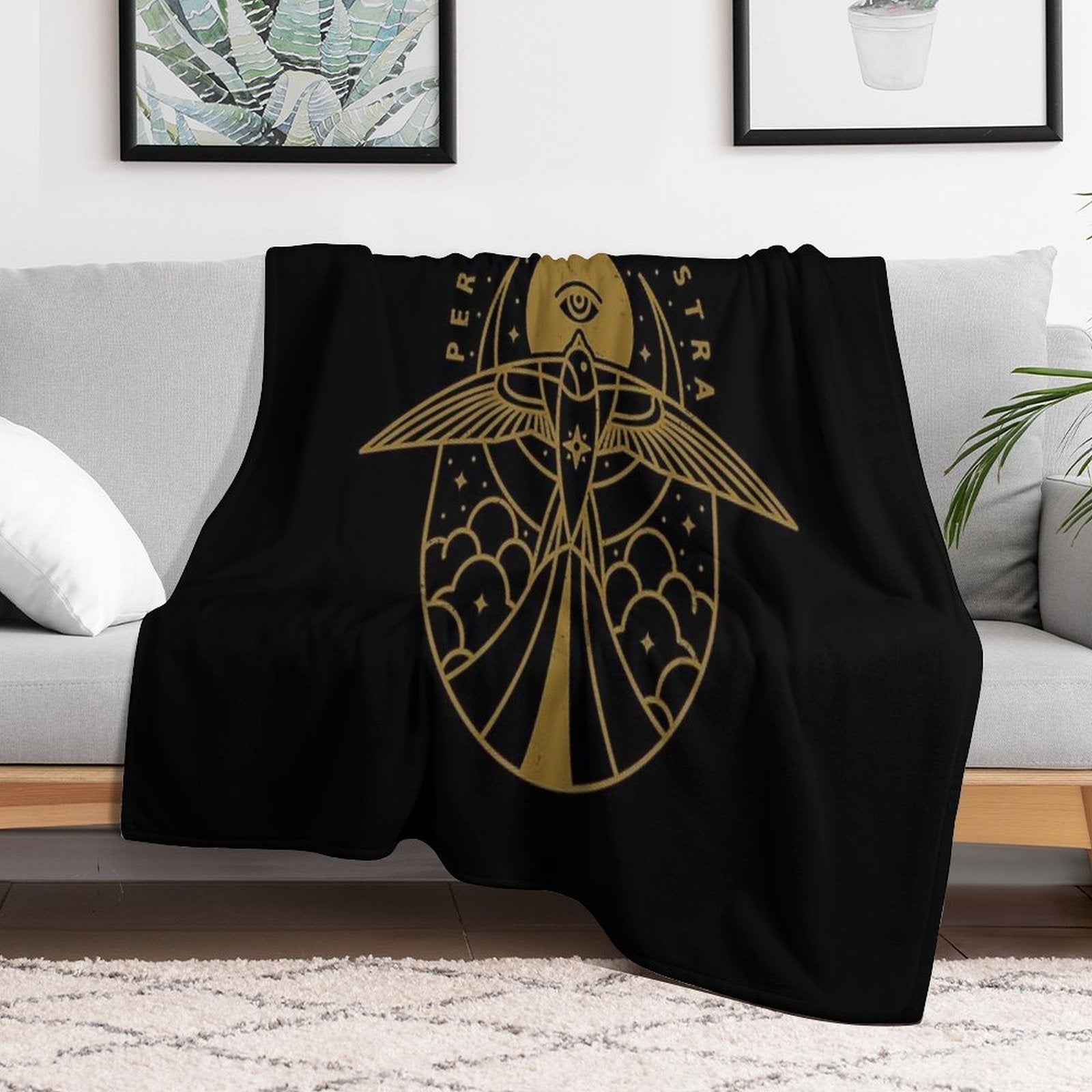 Per Aspera Ad Astra Wrinkle-free Throw Blanket