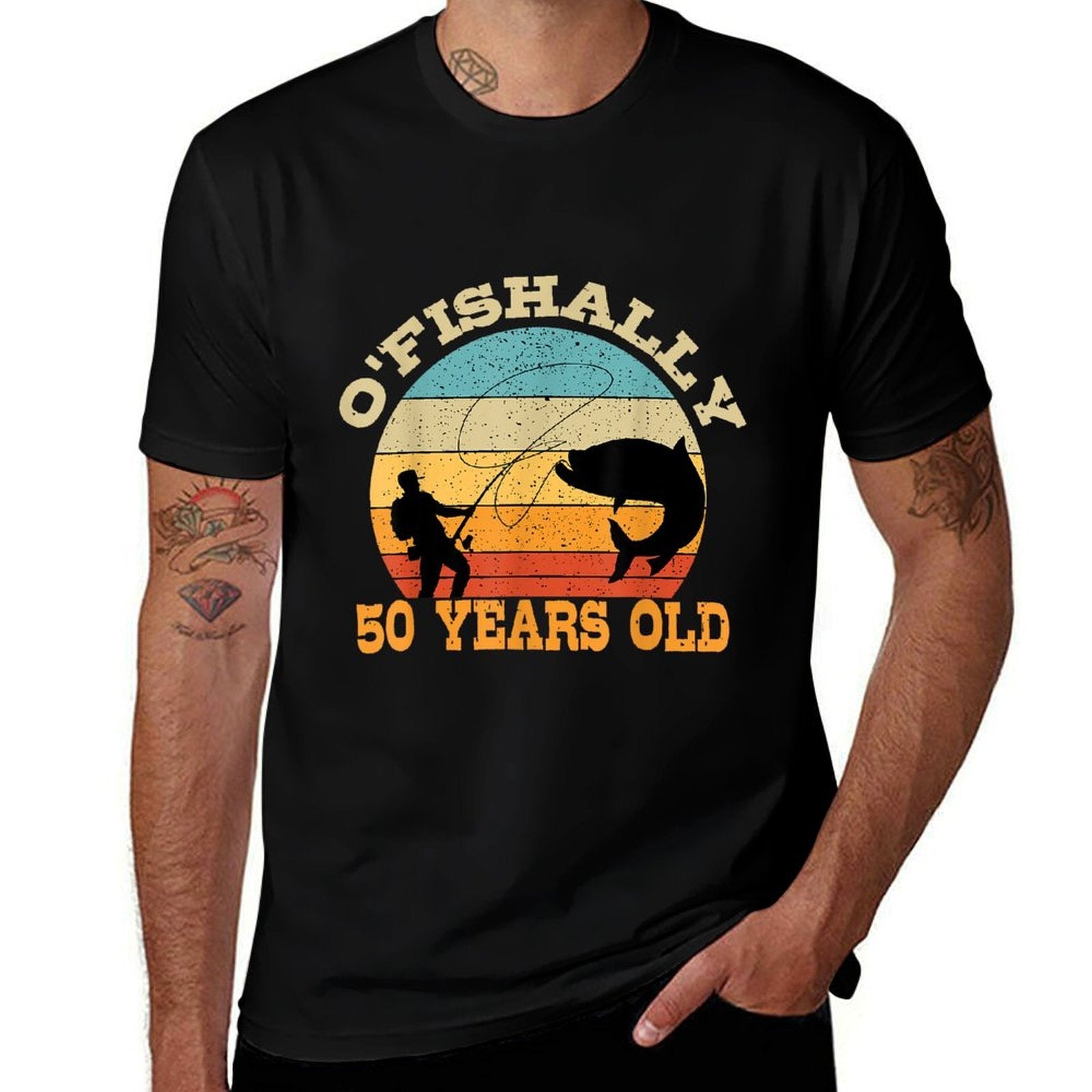 O'Fishally 50 Years Old Fishing Birthday Theme Party 50th  Breathable T-Shirt