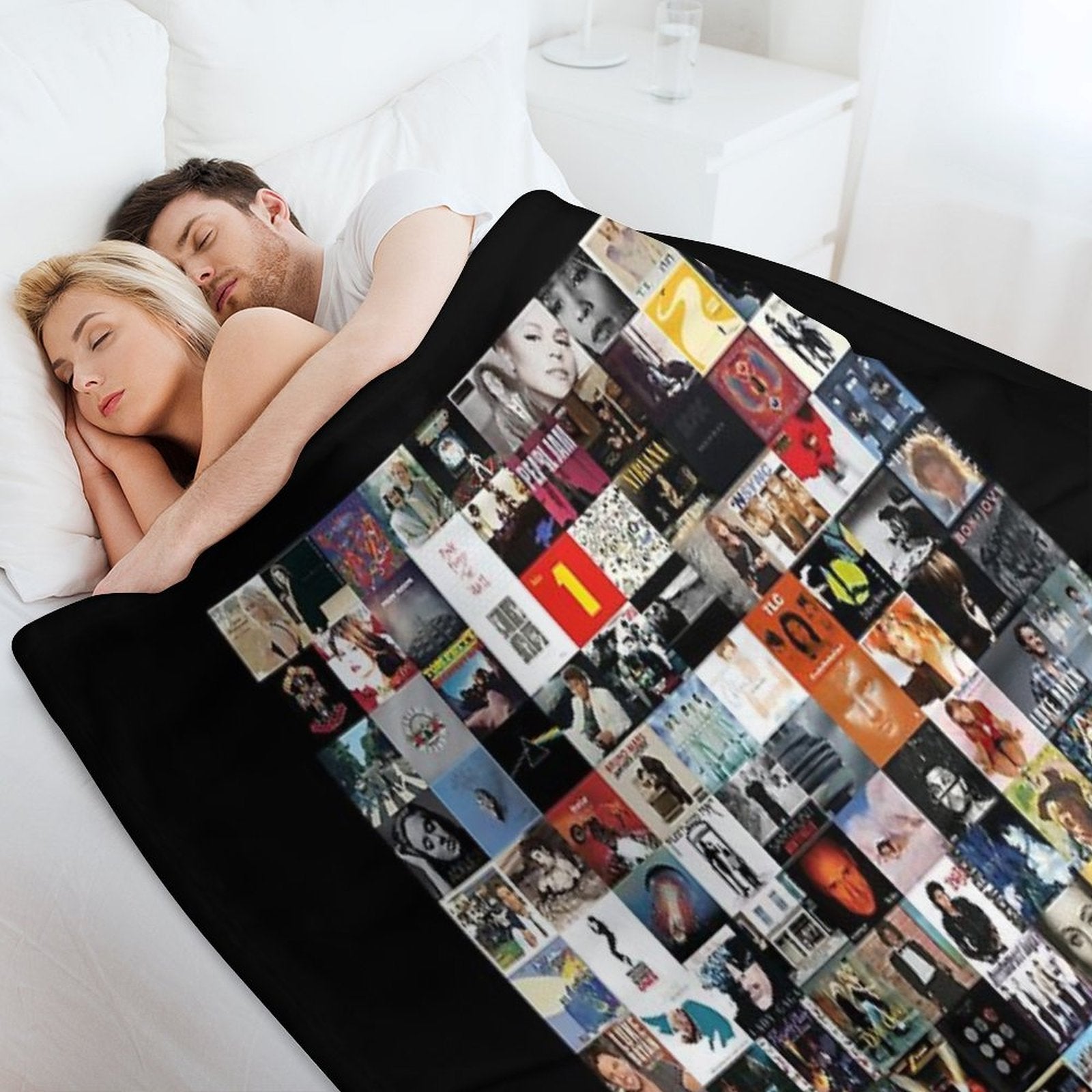 Pop Album Cover Collage Classic Gift-ready Throw Blanket