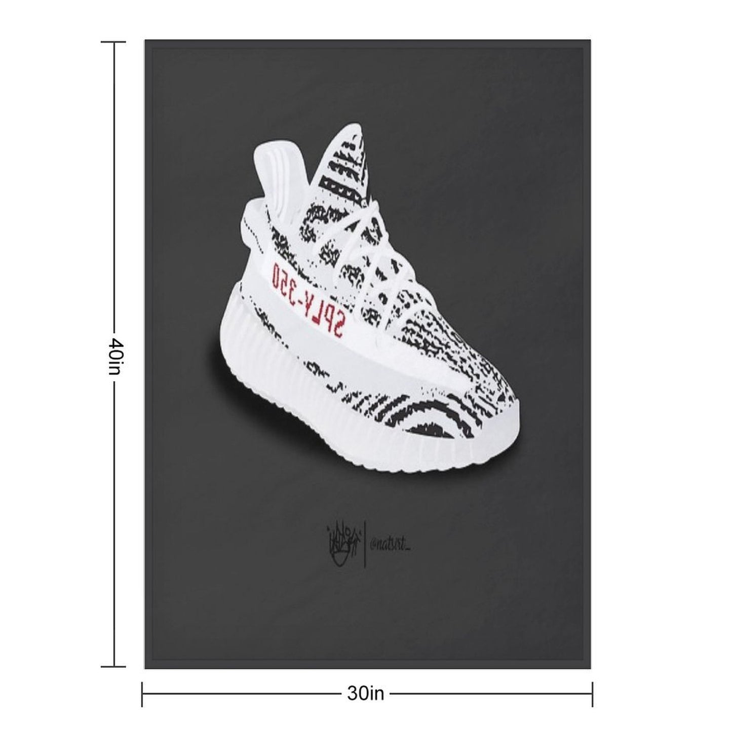 Yeezy Zebra Durable Throw Blanket