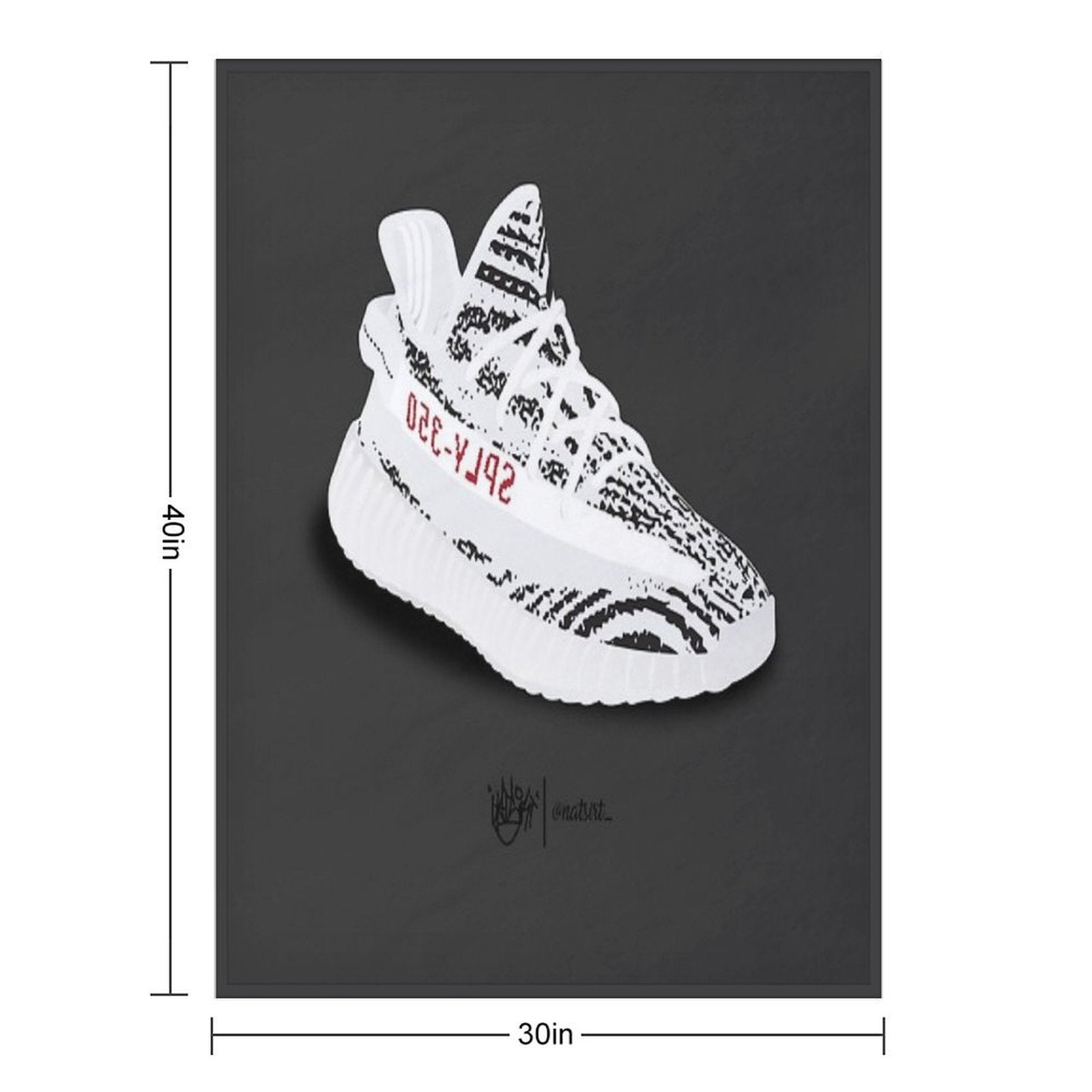 Yeezy Zebra Durable Throw Blanket