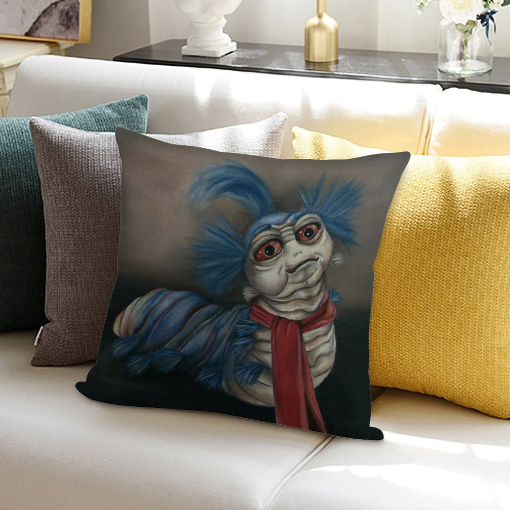 Labyrinth Worm - Oil Painting Soft Washable Throw Pillow