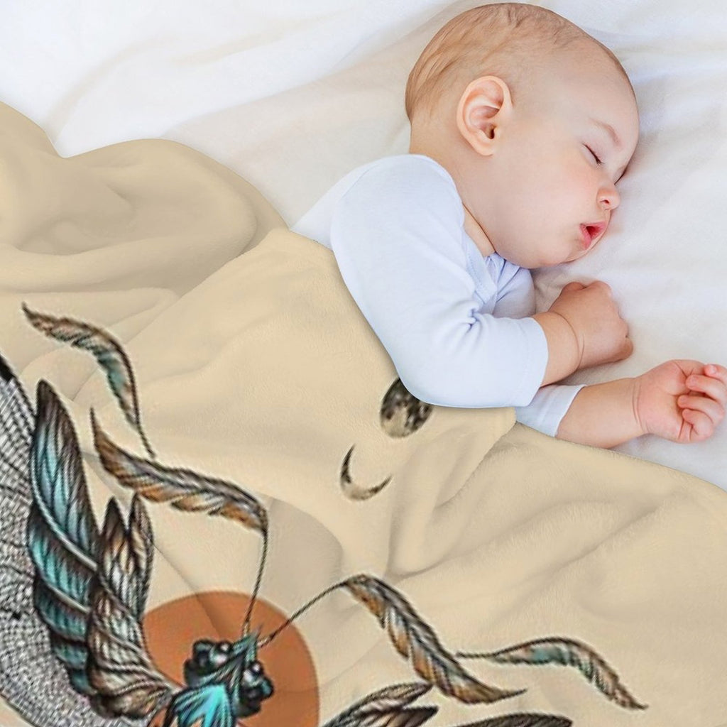 Dragon Fly Tattoo Travel-friendly Throw Blanket