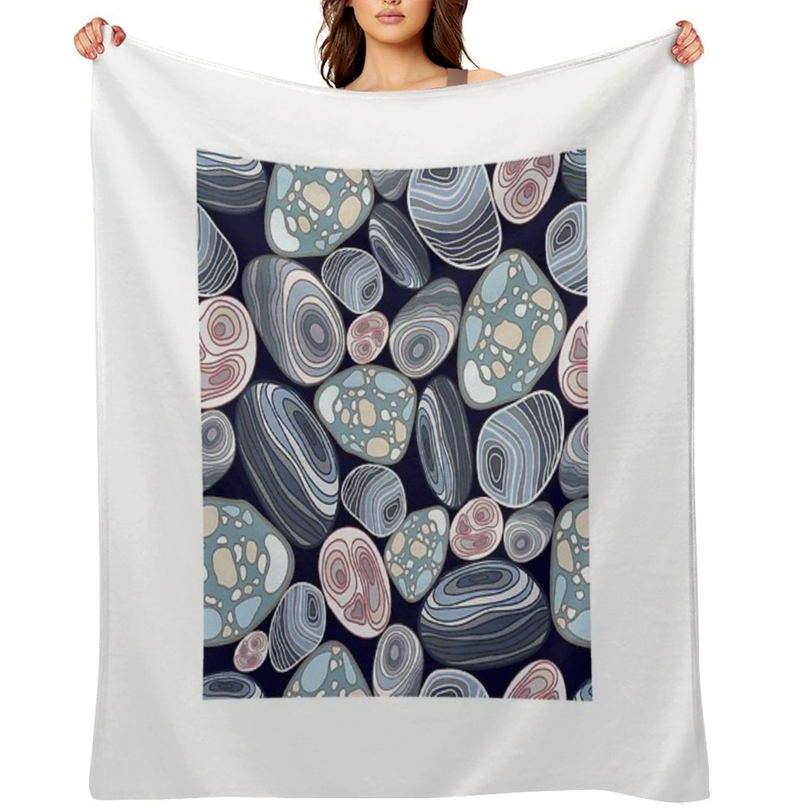 Pattern Stones All-season Throw Blanket