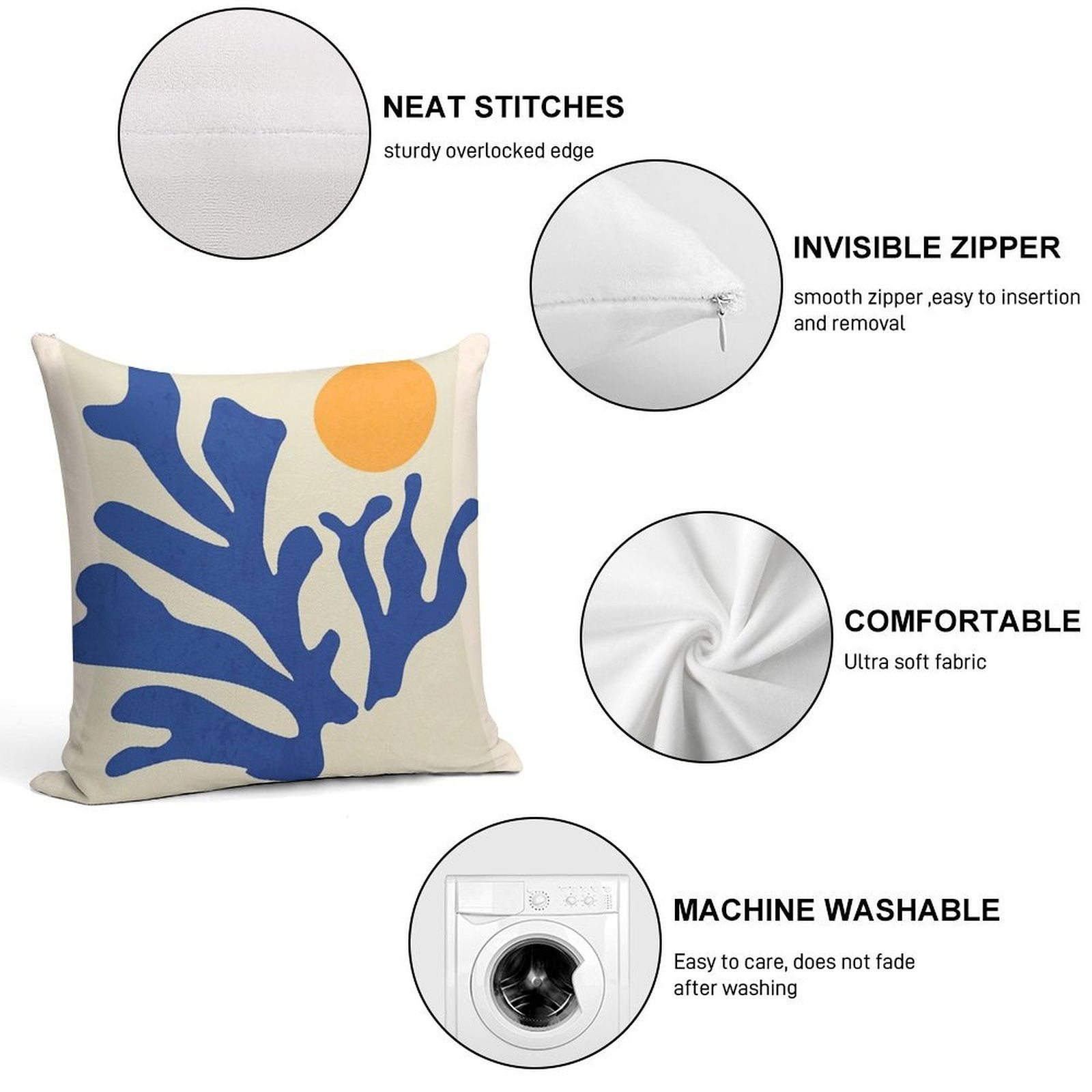 Sunshine Matisse Soft Fade-Resistant Throw Pillow