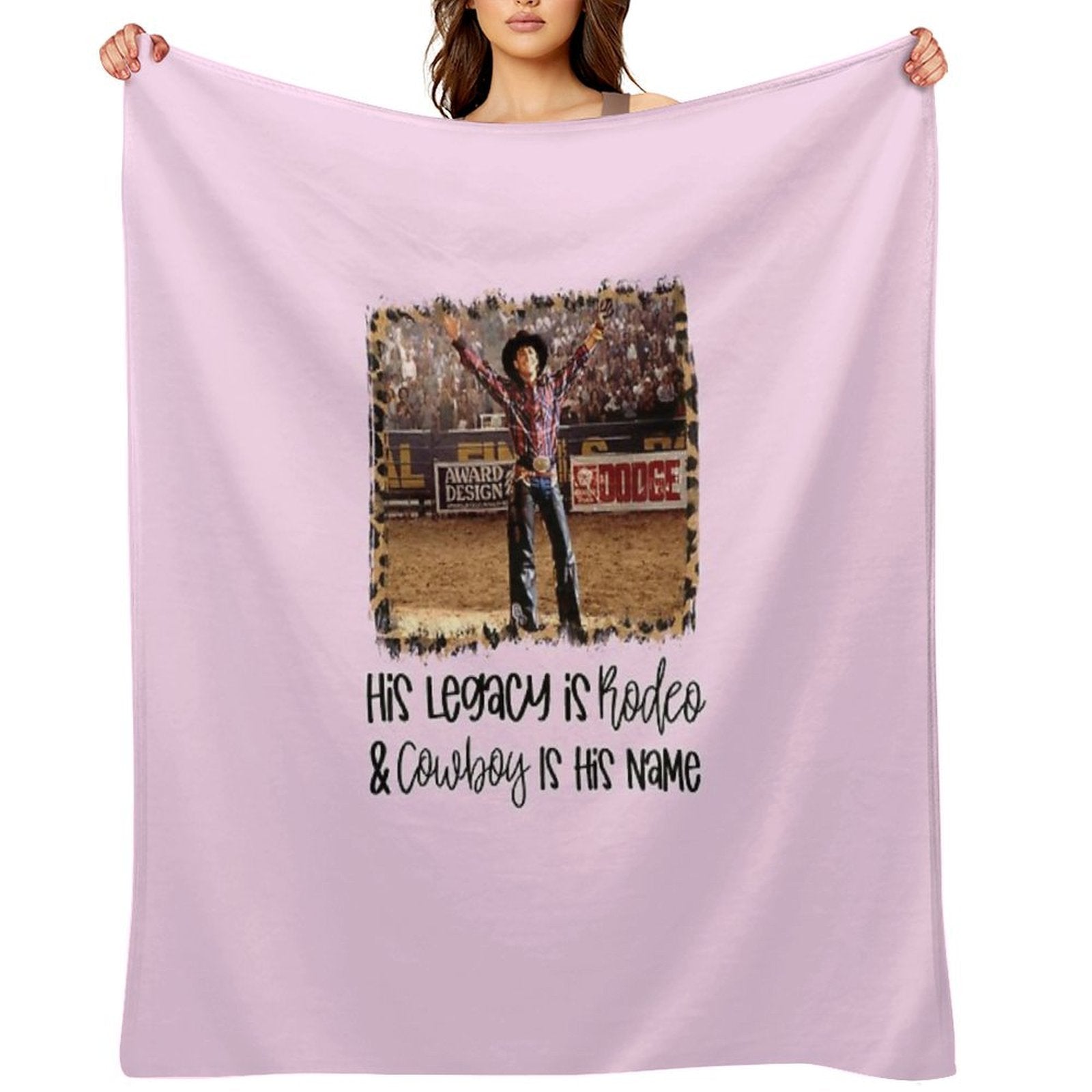 His Legacy Is Rodeo And Cowboy Is His Name Waitin on Lane Funny Cute 8 Seconds Cowboy Cowgirl Rodeo Bull Rider Riding Frost Movi Lightweight Throw Blanket
