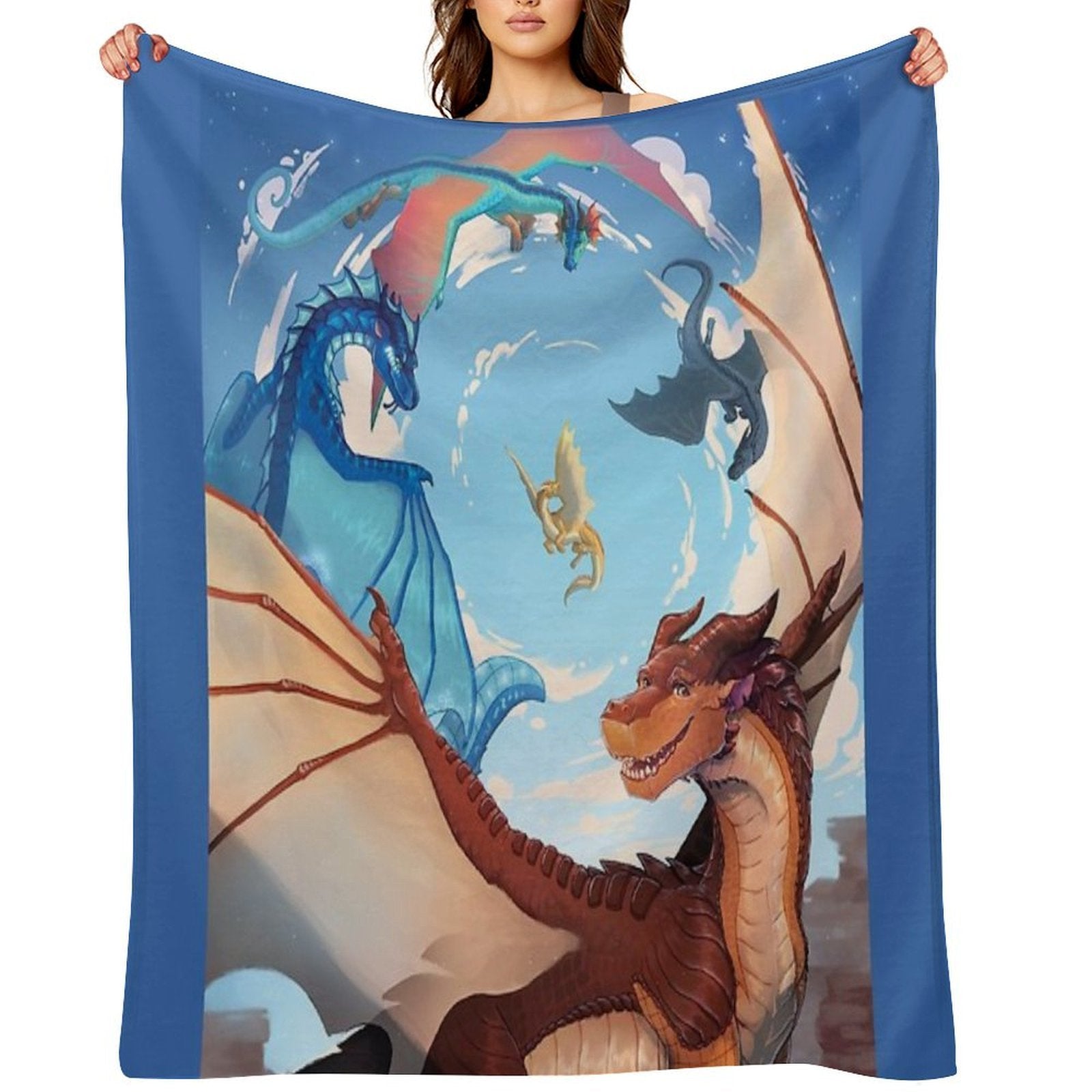 Wings of Fire - Clay And The Dragonets of Destiny Anti-pilling Throw Blanket