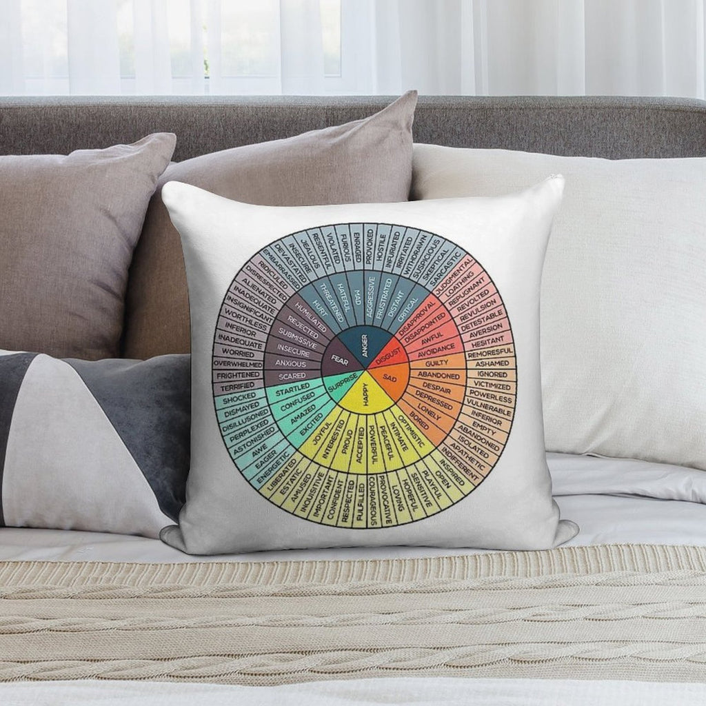 Wheels of Emotion Soft Skin-Friendly Throw Pillow