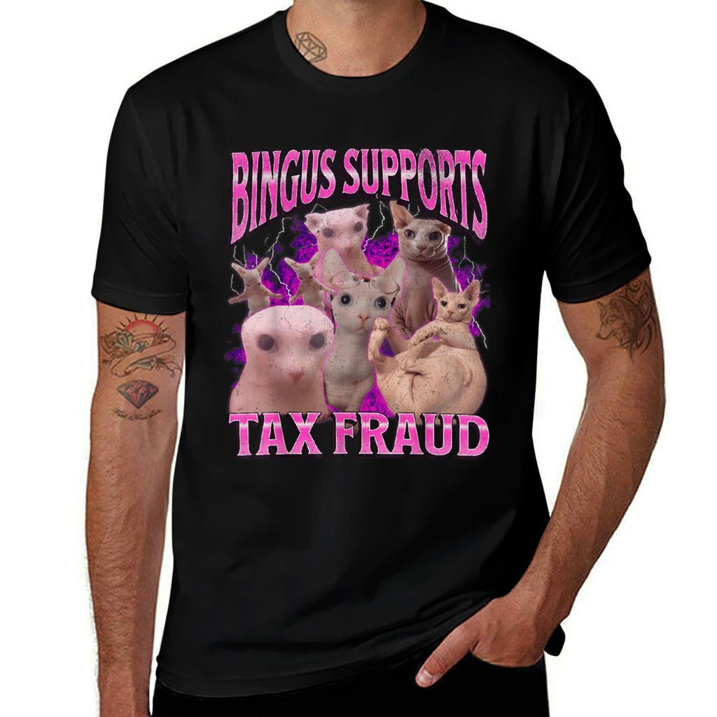 Bingus My Beloved Funny Sphinx Cat Meme Bootleg Graphic  Slim-fit Cut T-Shirt