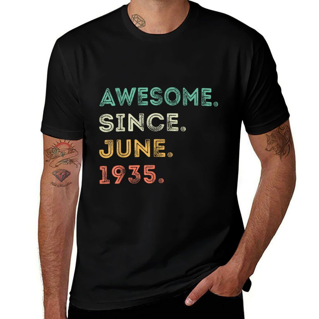 90 Years Old Awesome Since June 1935 90th Birthday  Eco-friendly Material T-Shirt