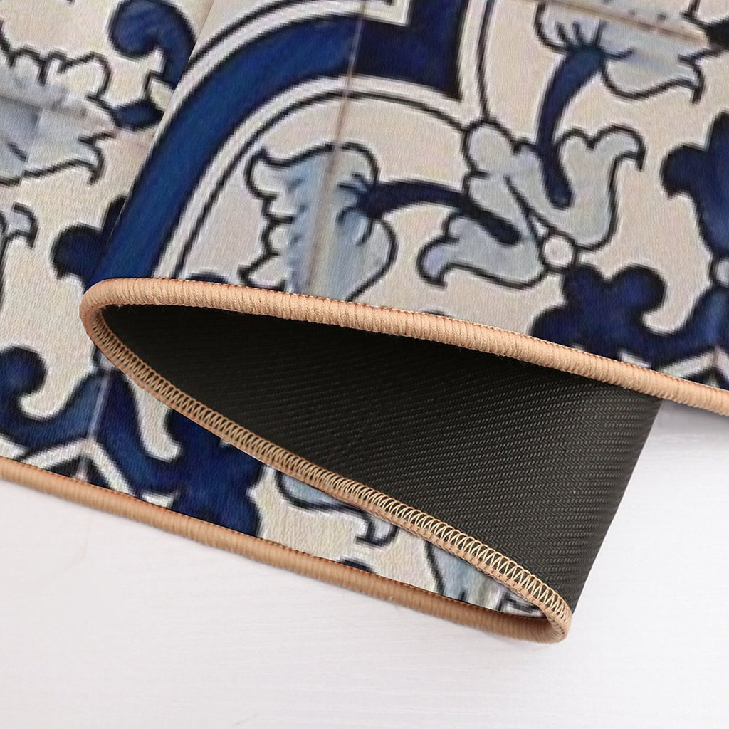 Beautiful Blue Portuguese Tile - Azulejo  High-Traffic Bath Mat
