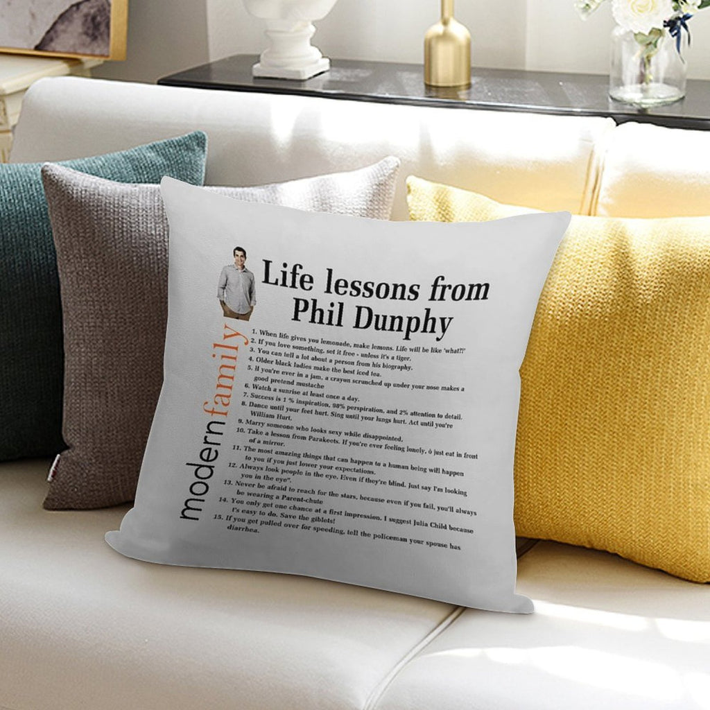 Life Lessons From Phil Dunphy Modern Family Films Sitcom Movie Cameron Tucker Alex Dunphy Gift Graph Soft Bedroom Essential Throw Pillow