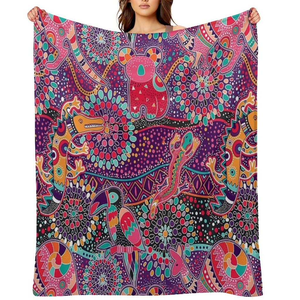 Australian Dreamtime Comfort Throw Blanket