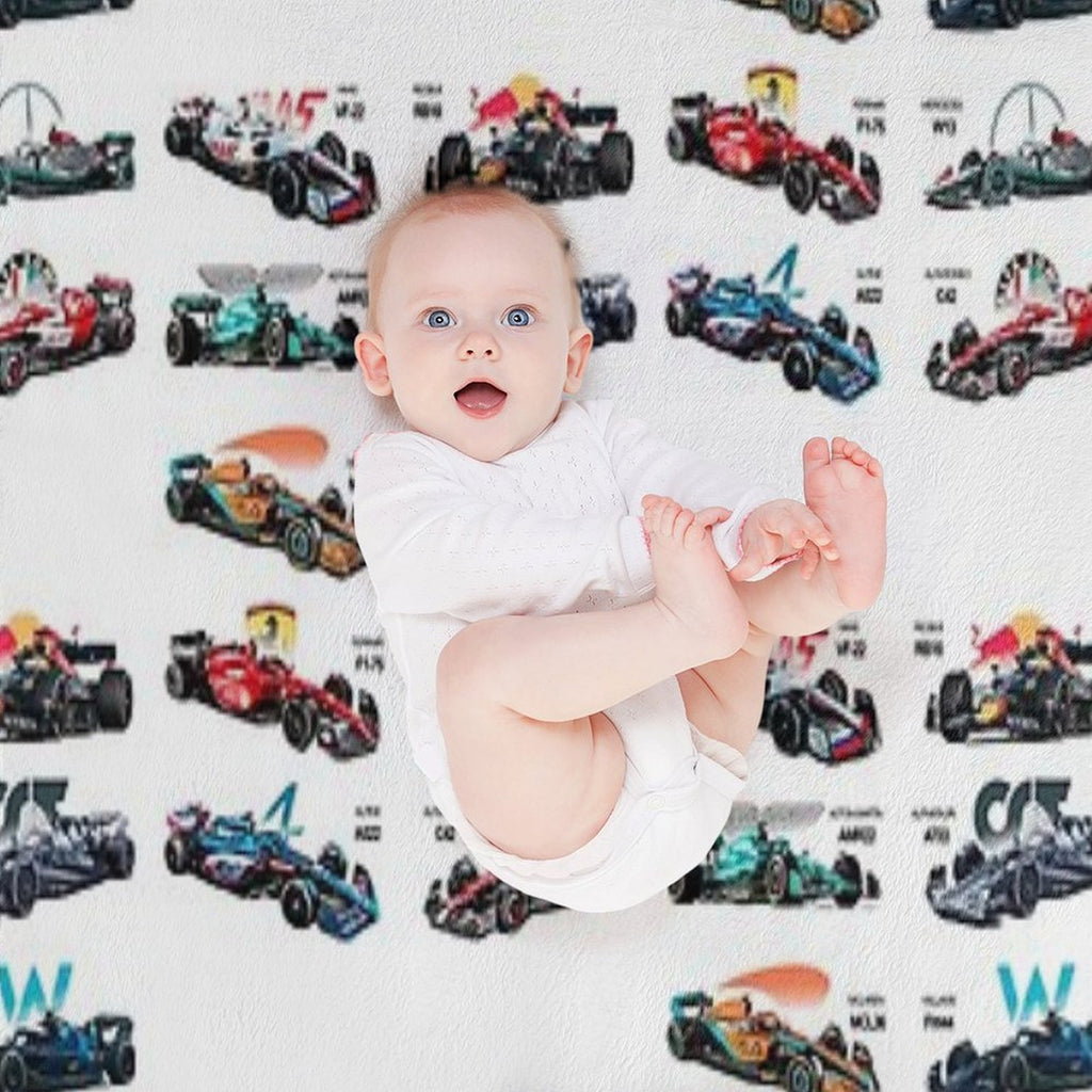 F1 All Cars 2022 Shrink-resistant Throw Blanket
