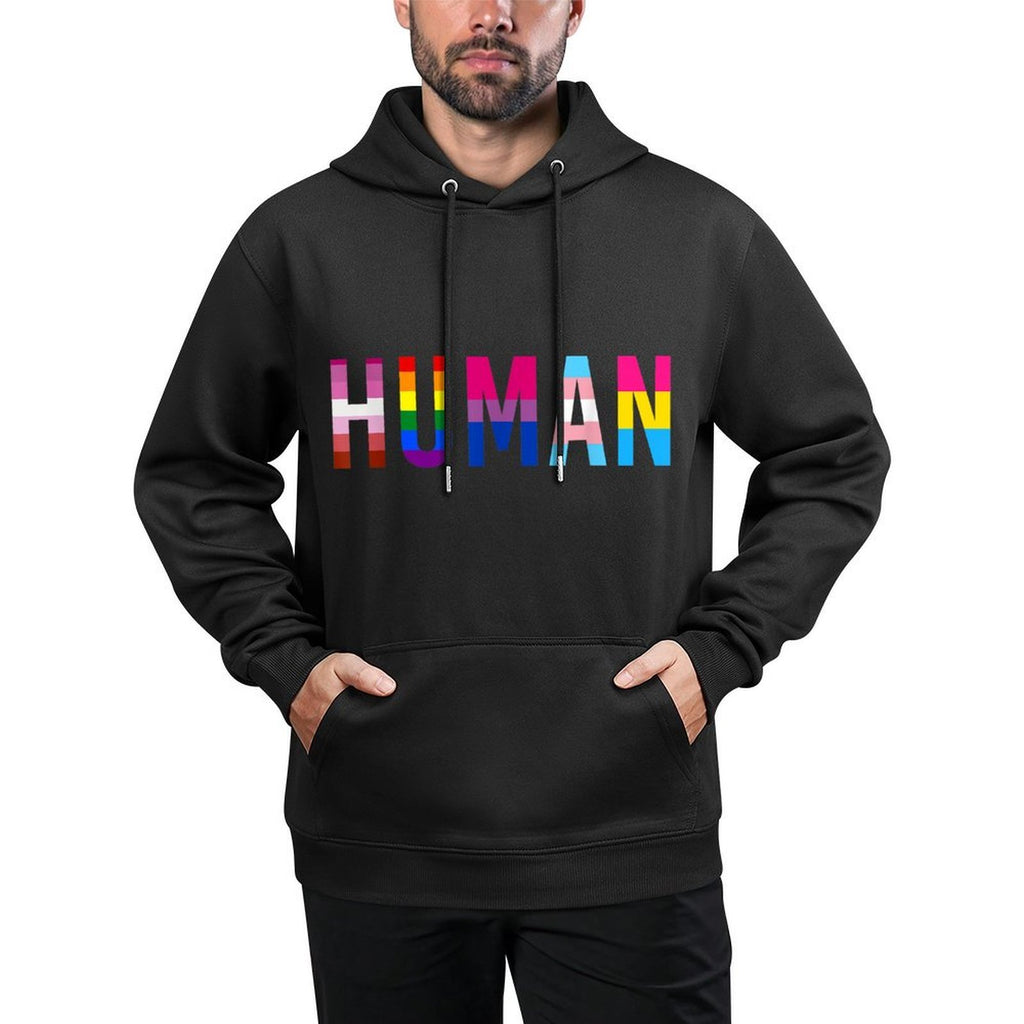 HUMAN LGBT Gay Pride Month Transgender Rainbow Lesbian Machine Washable Hoodie