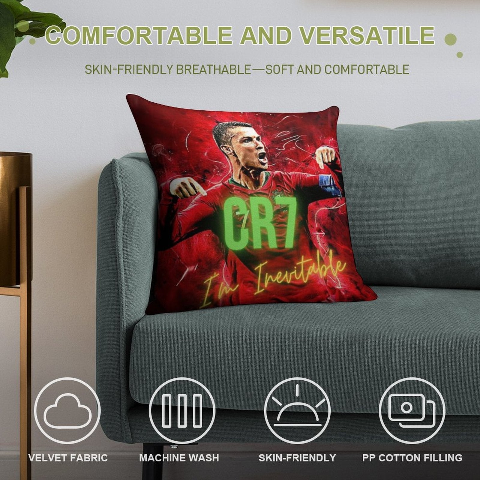 CR7 Soft Reinforced Edging Throw Pillow
