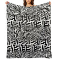 Black And White Madness Versatility Throw Blanket