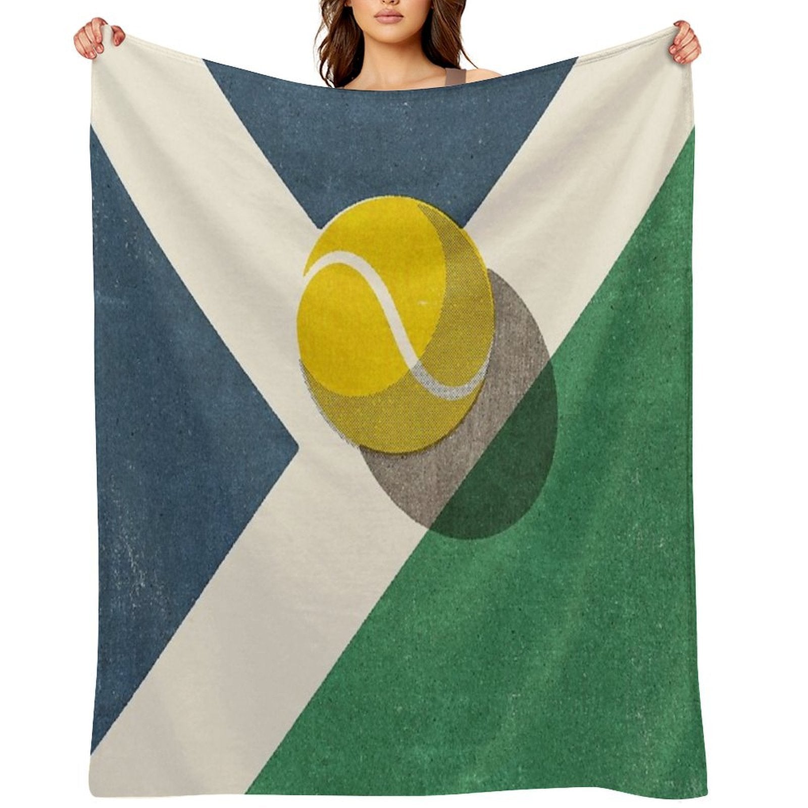 BALLS  Tennis (Hard Court) Versatility Throw Blanket