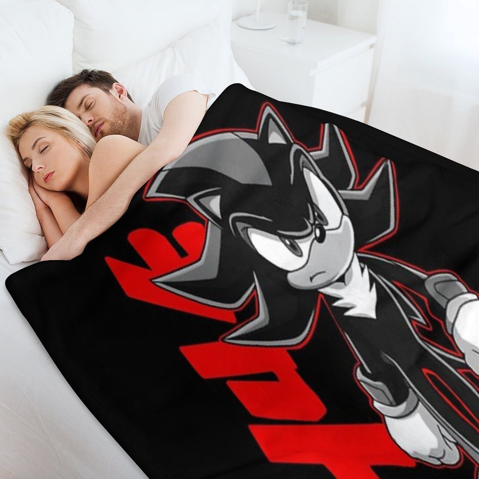 Sonic X - Shadow's Path - Vintage Shirt Remake Lightweight Throw Blanket