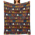 Book Pattern Durable Throw Blanket