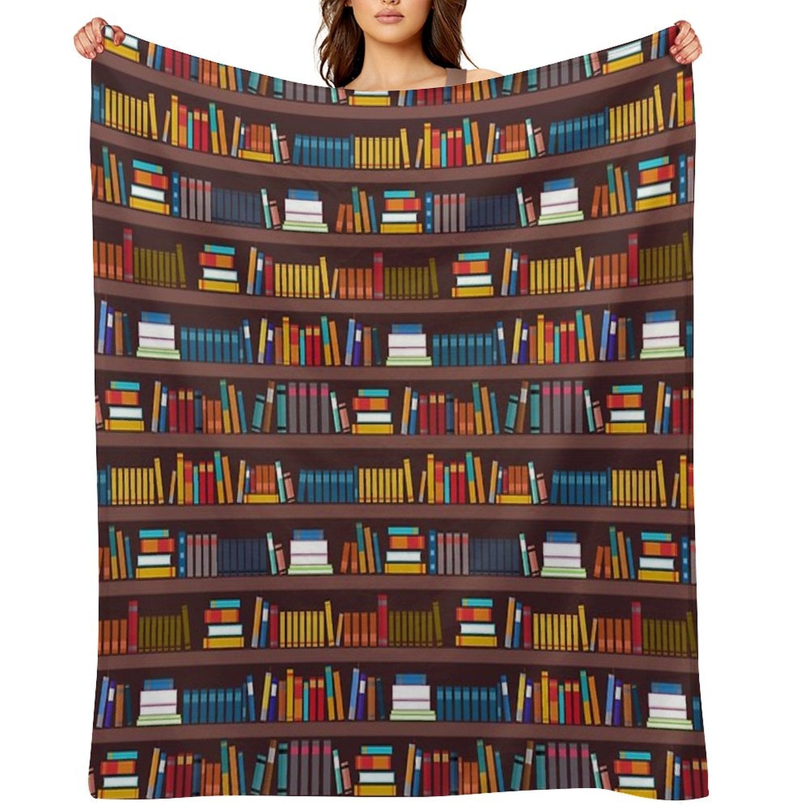 Book Pattern Durable Throw Blanket